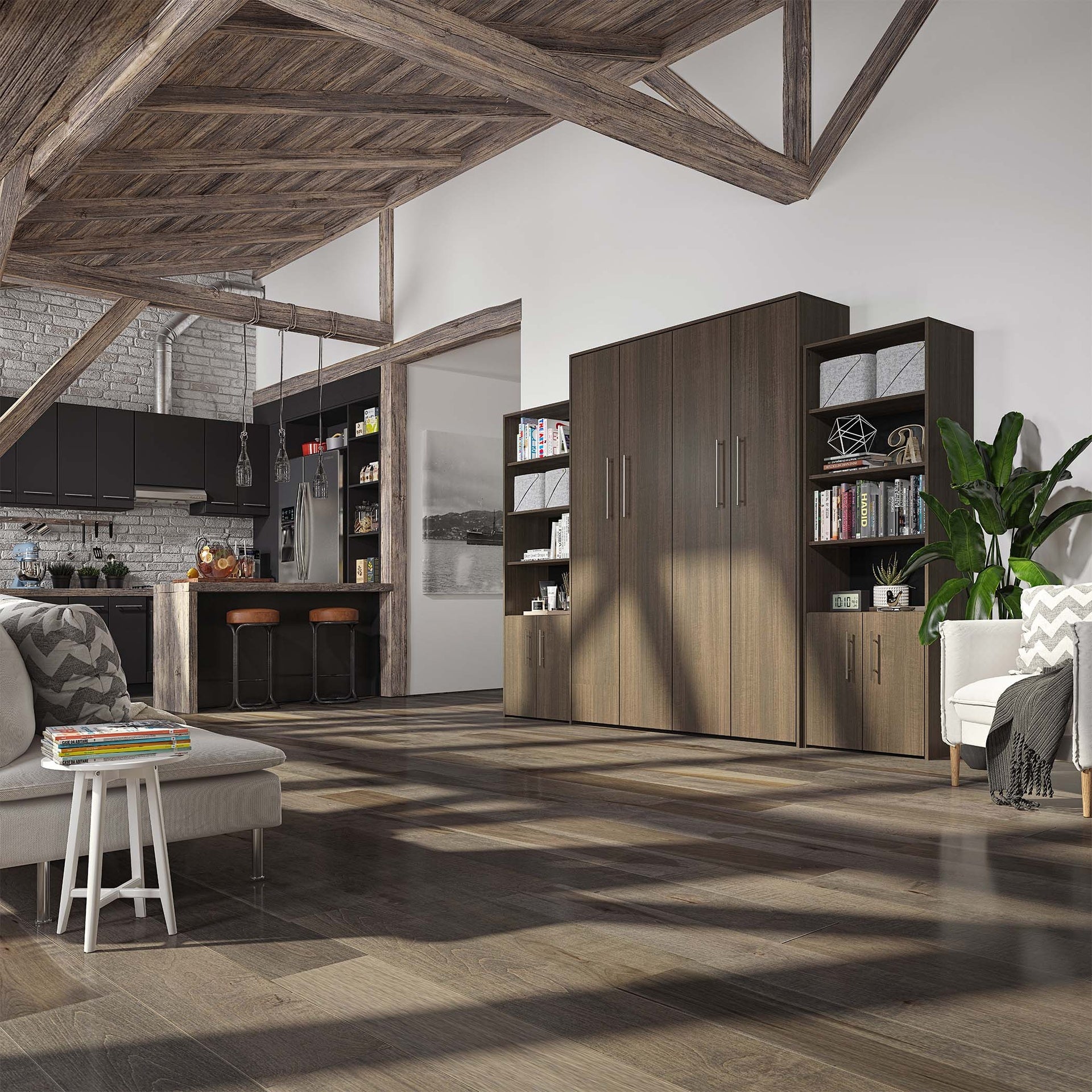 Kimberly - Full Murphy Bed - Tuxedo