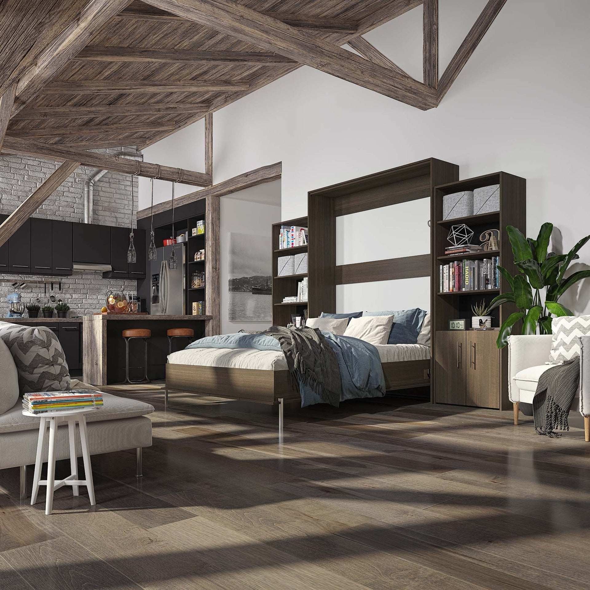 Kimberly - Full Murphy Bed - Tuxedo