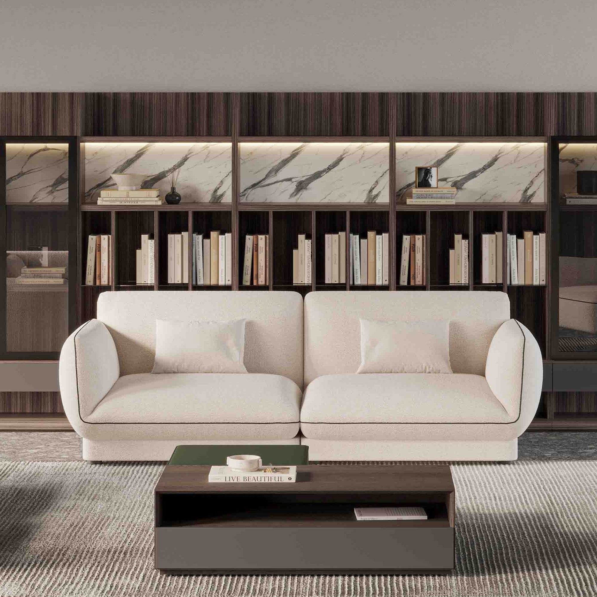 Loretta - Sofa - Beige Fabric