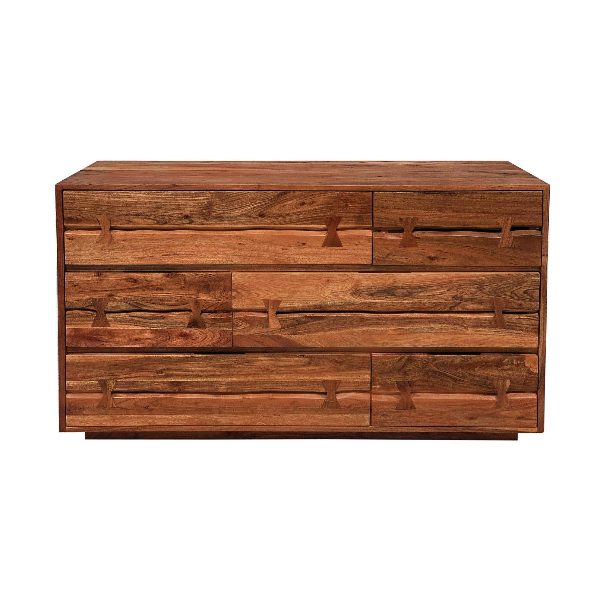 Carenzo - 6-Drawer Dresser - Solid Walnut Wood