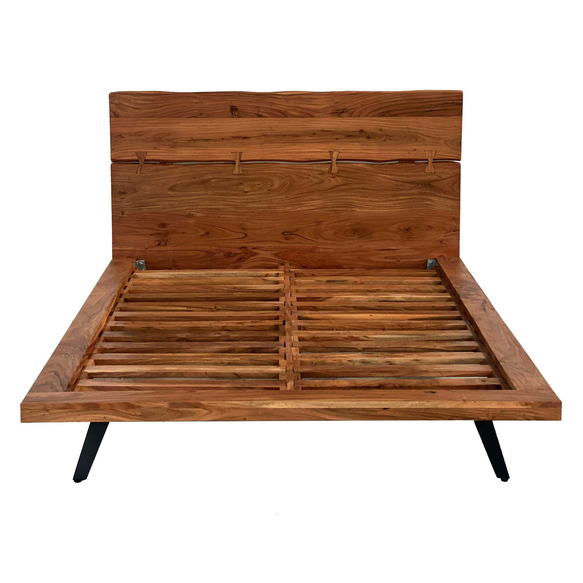 Carenzo - Lit King - Bois Massif Noyer