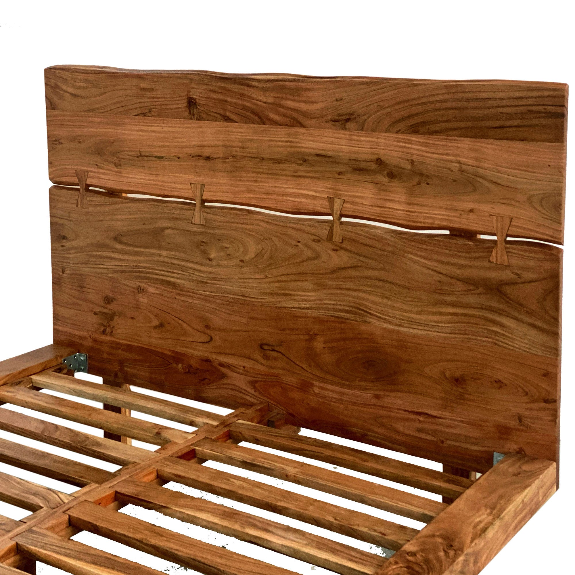 Carenzo - Queen Bed - Solid Walnut Wood