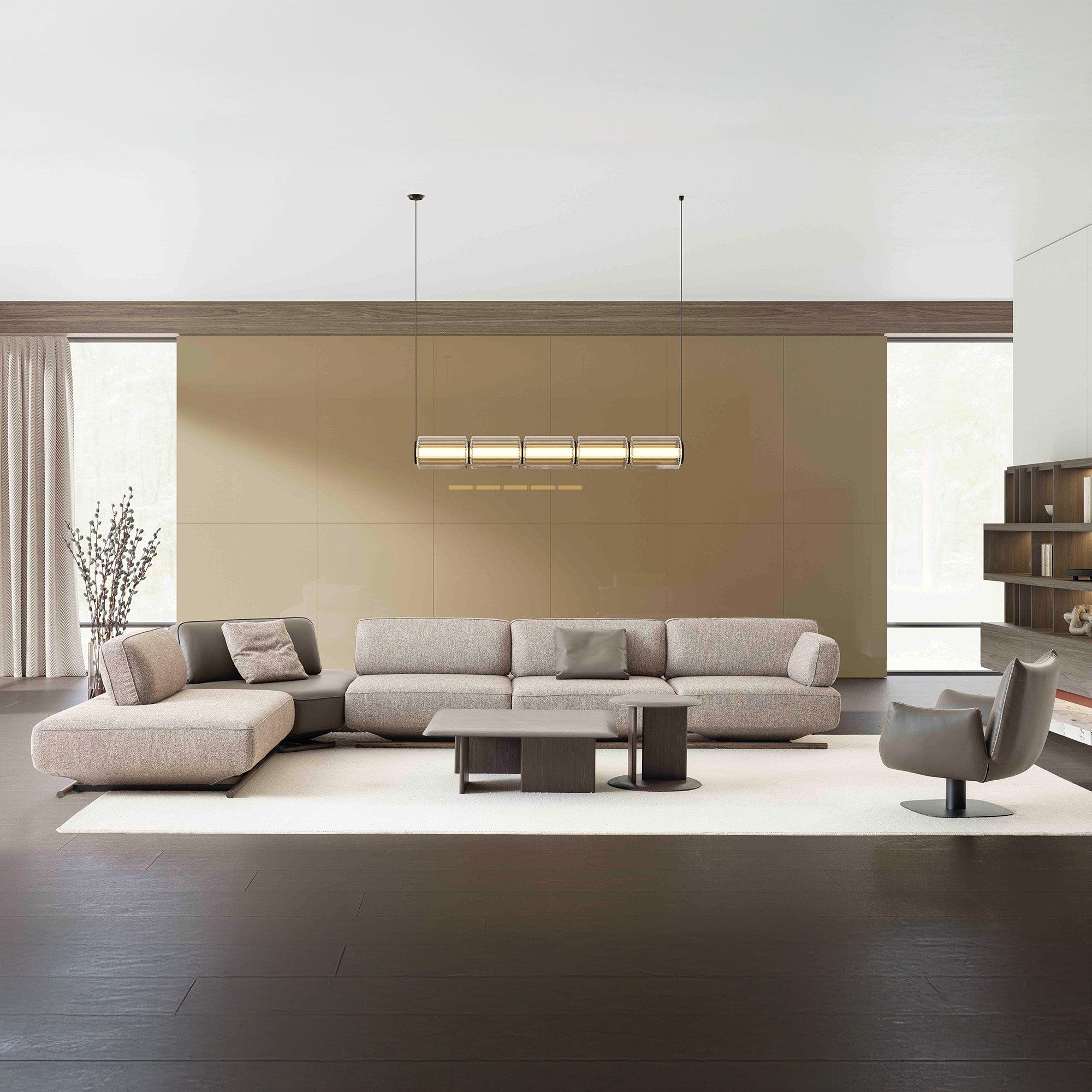 Mila - Sectionnel Modulaire - Brun