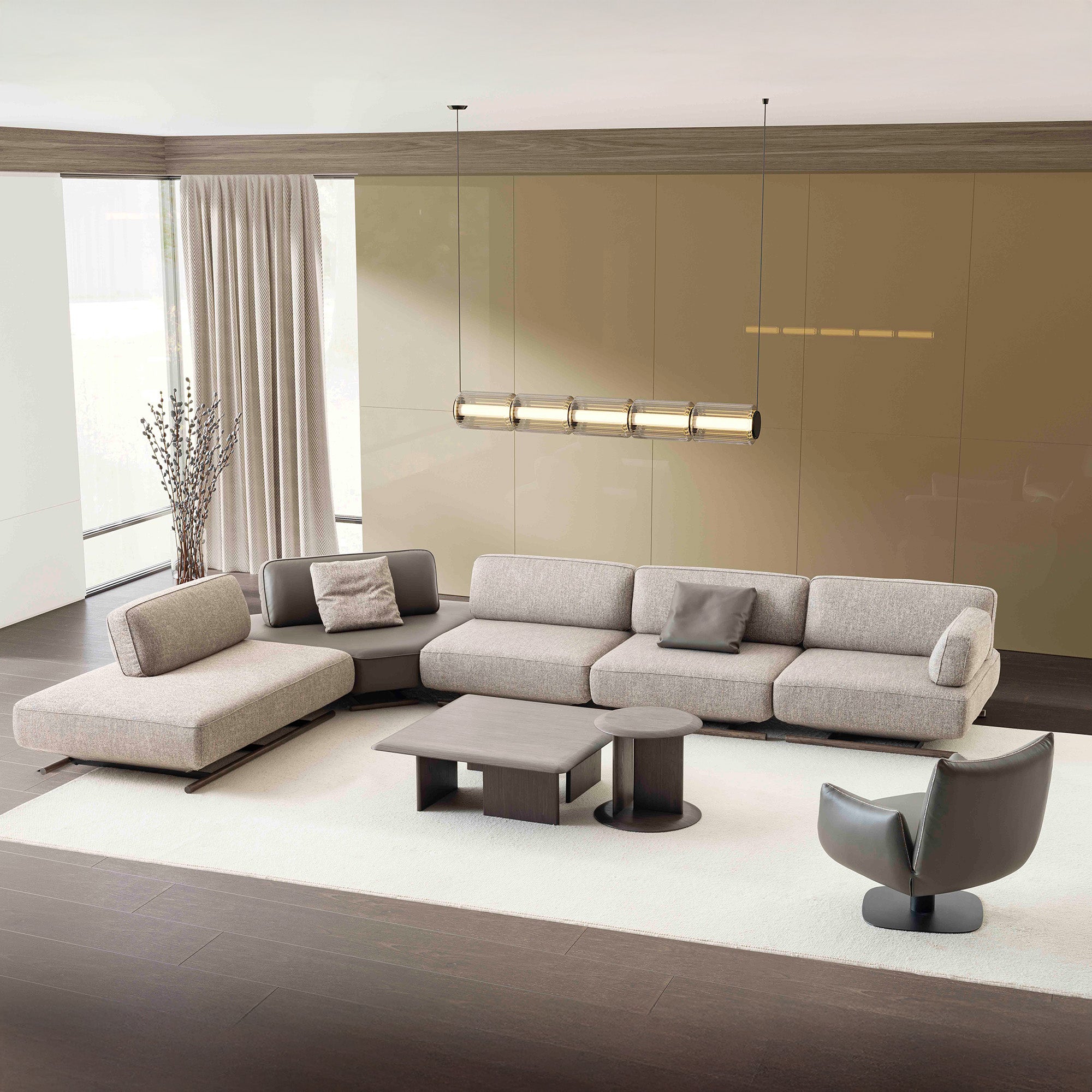 Mila - Sectionnel Modulaire - Brun