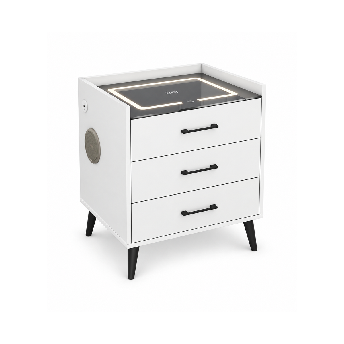 Alice - Smart Nightstand Table - White