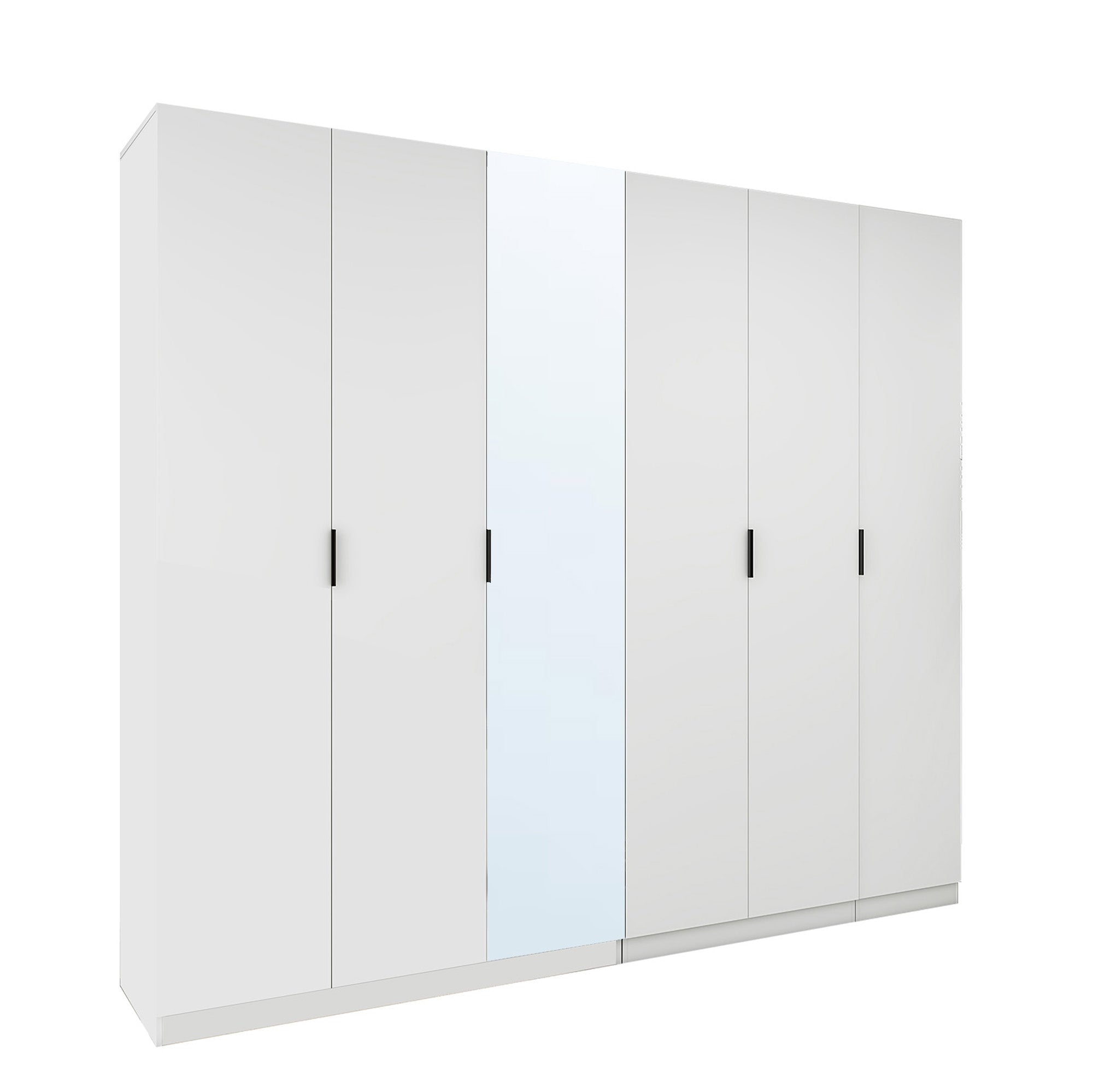 Clas - Modular Wardrobe - 6 Doors - Glossy White