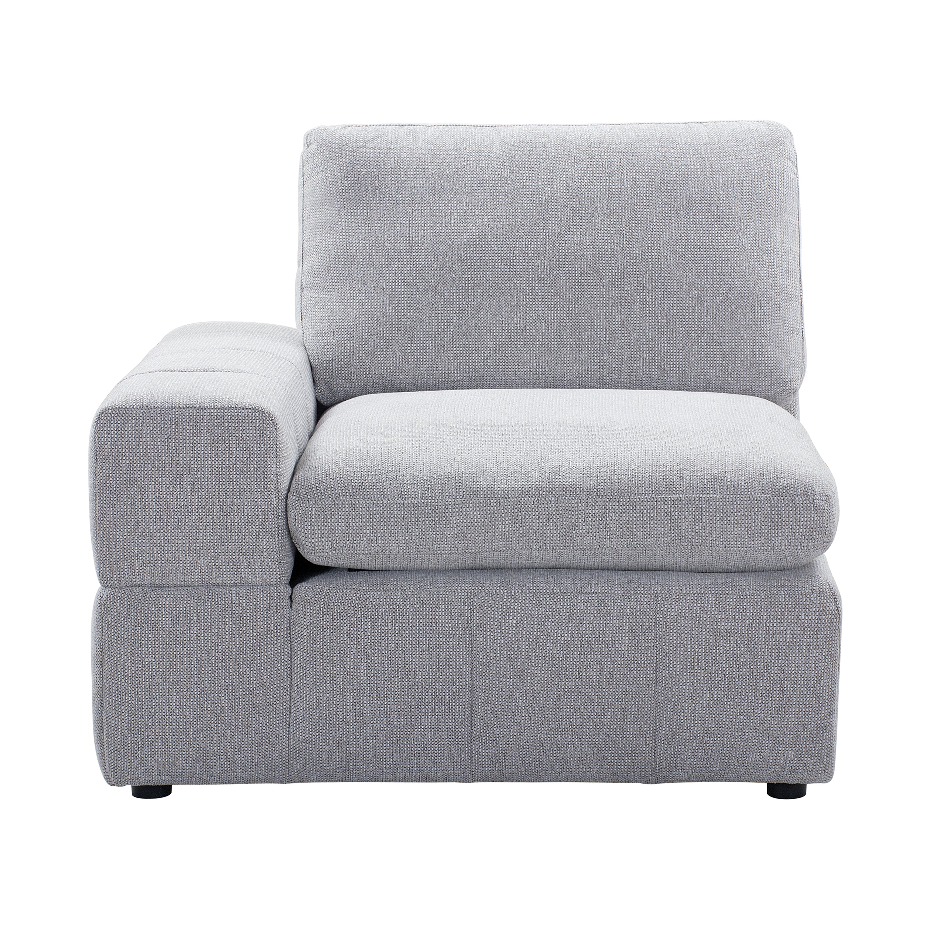 Amaro - Modular Sectional Sofa with Ottoman and Console - Light Grey