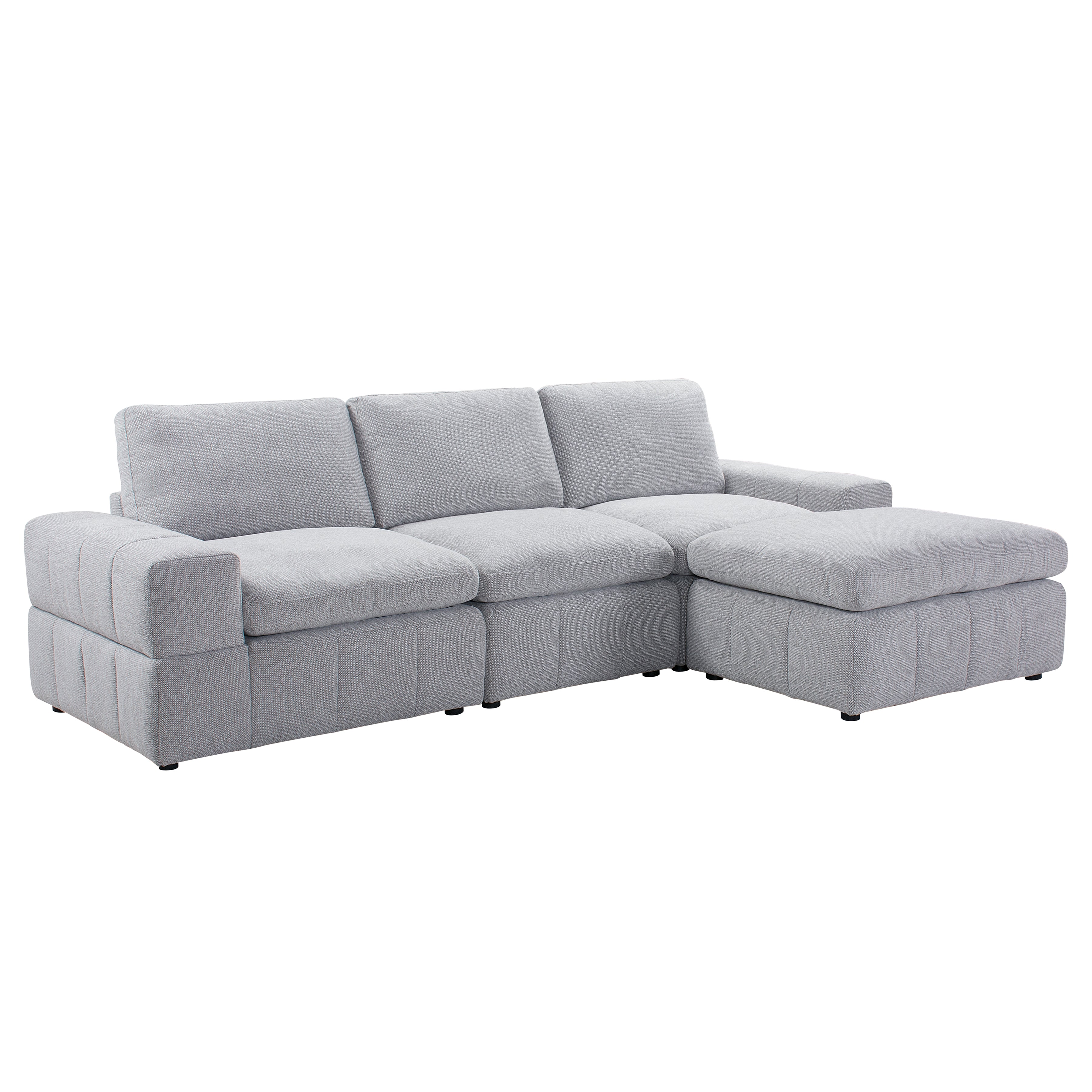 Amaro - Reversible Modular Sectional Sofa - Light Grey