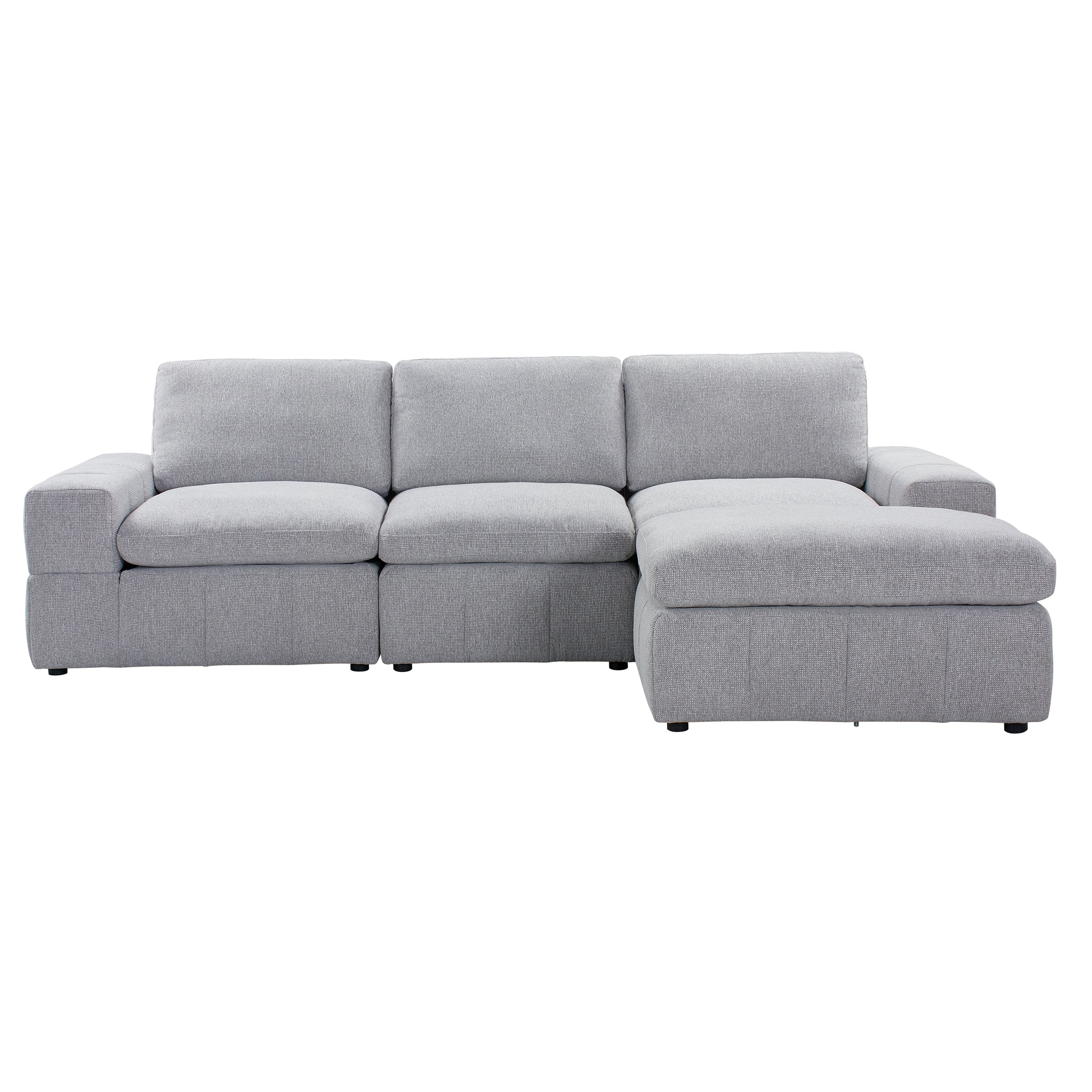 Amaro - Reversible Modular Sectional Sofa - Light Grey
