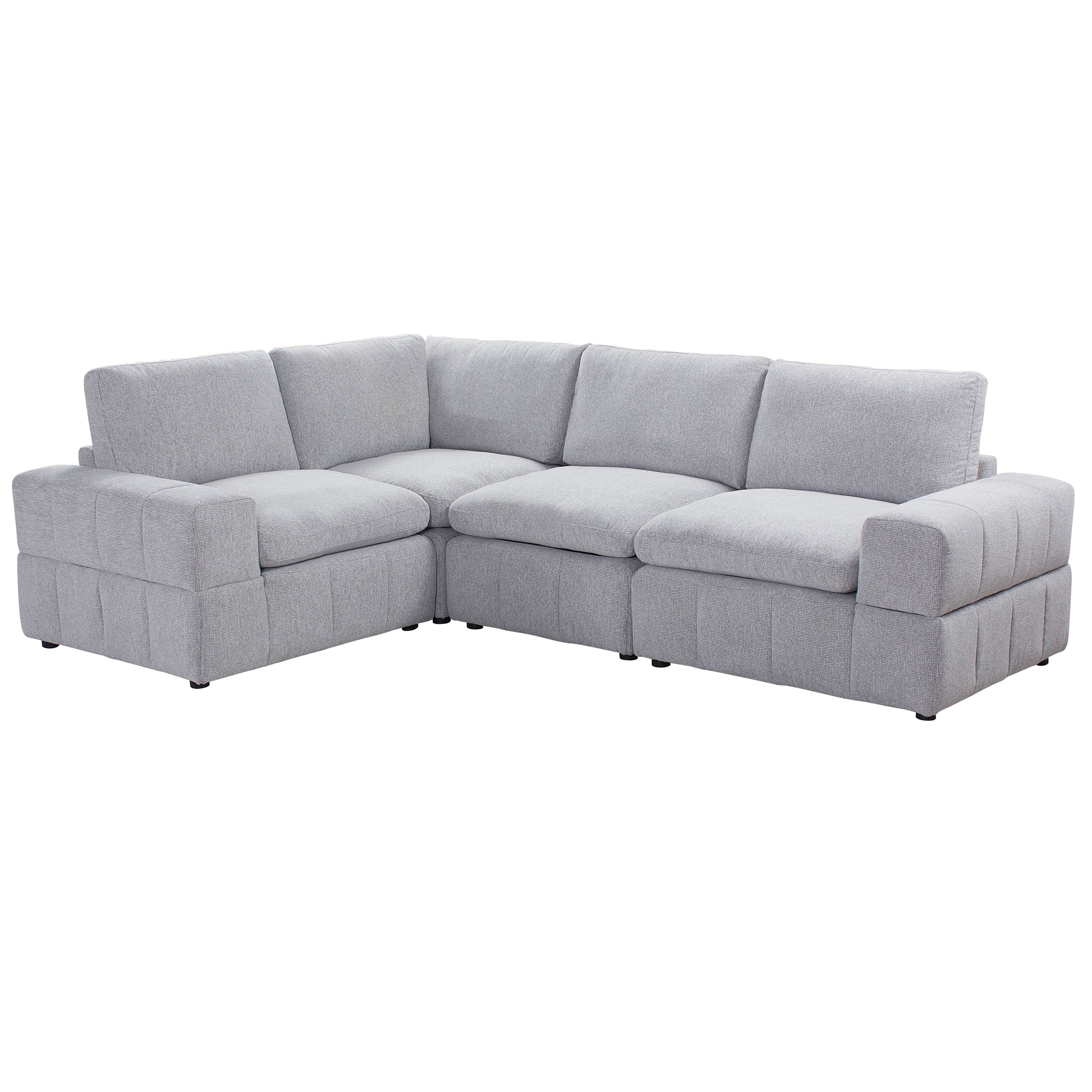 Amaro - Reversible Modular Sectional Sofa - Light Grey