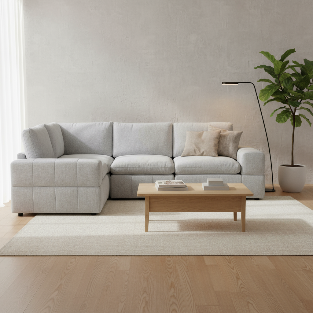 Amaro - Reversible Modular Sectional Sofa - Light Grey