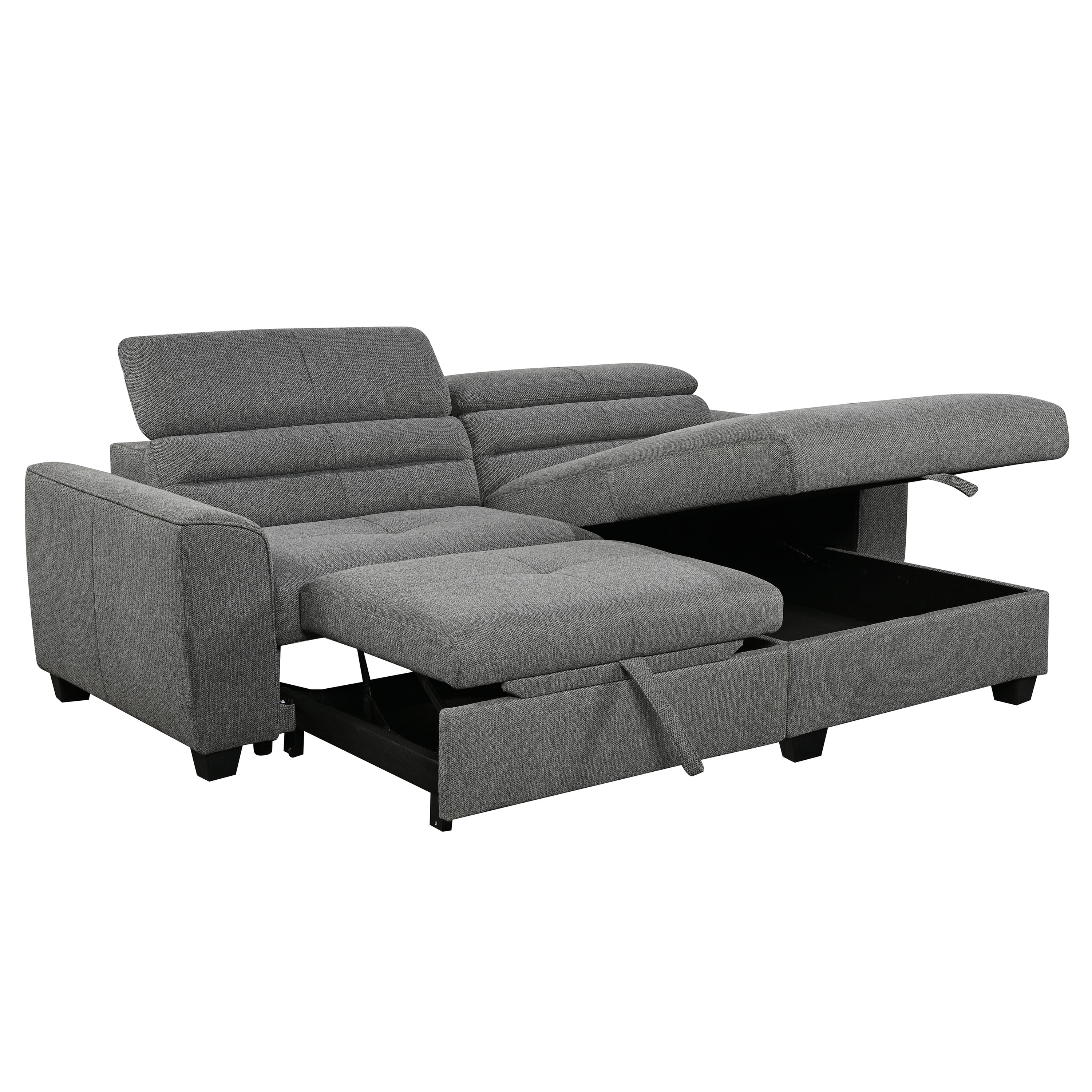 Lorena - Sectional Sofa Bed - Grey