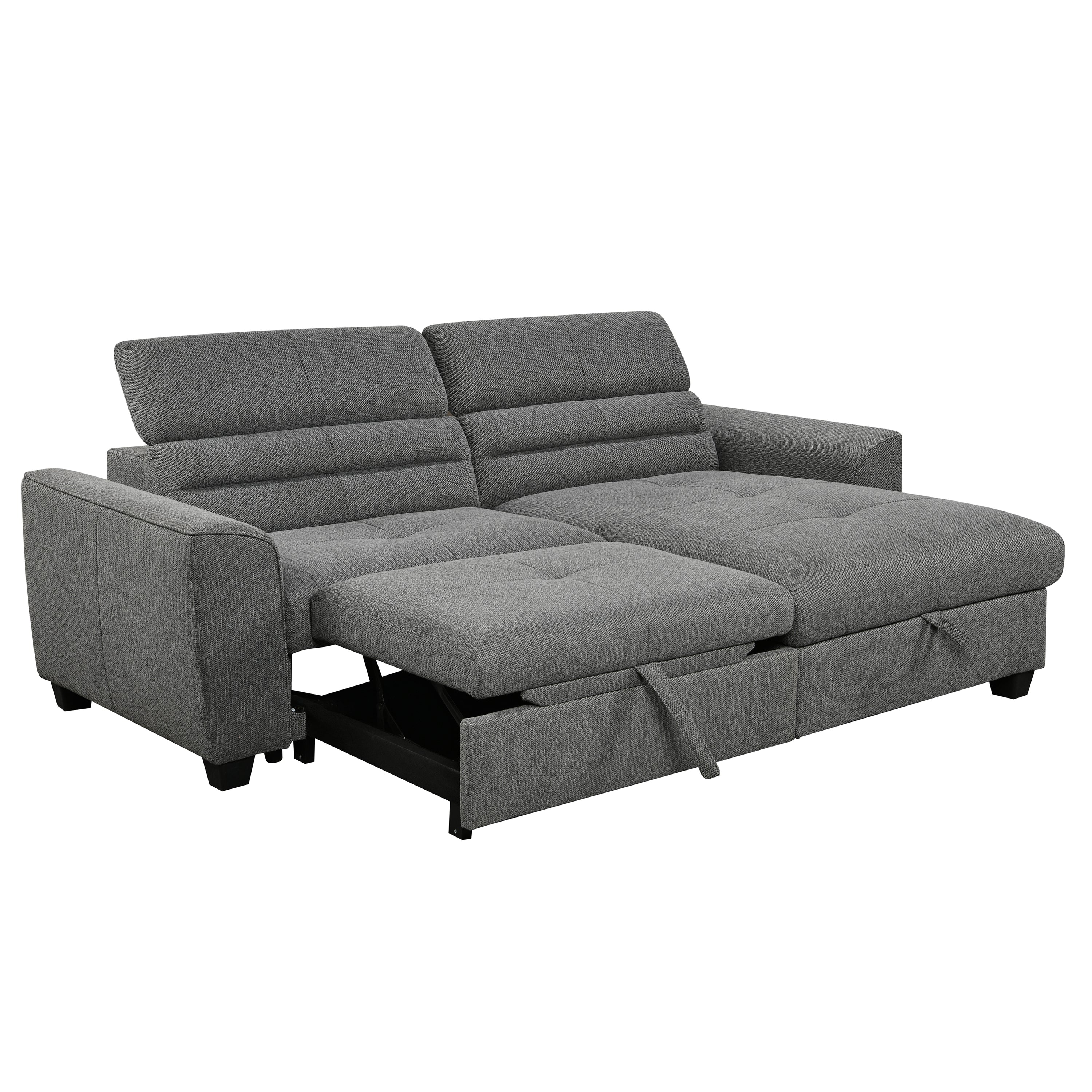 Lorena - Sectional Sofa Bed - Grey