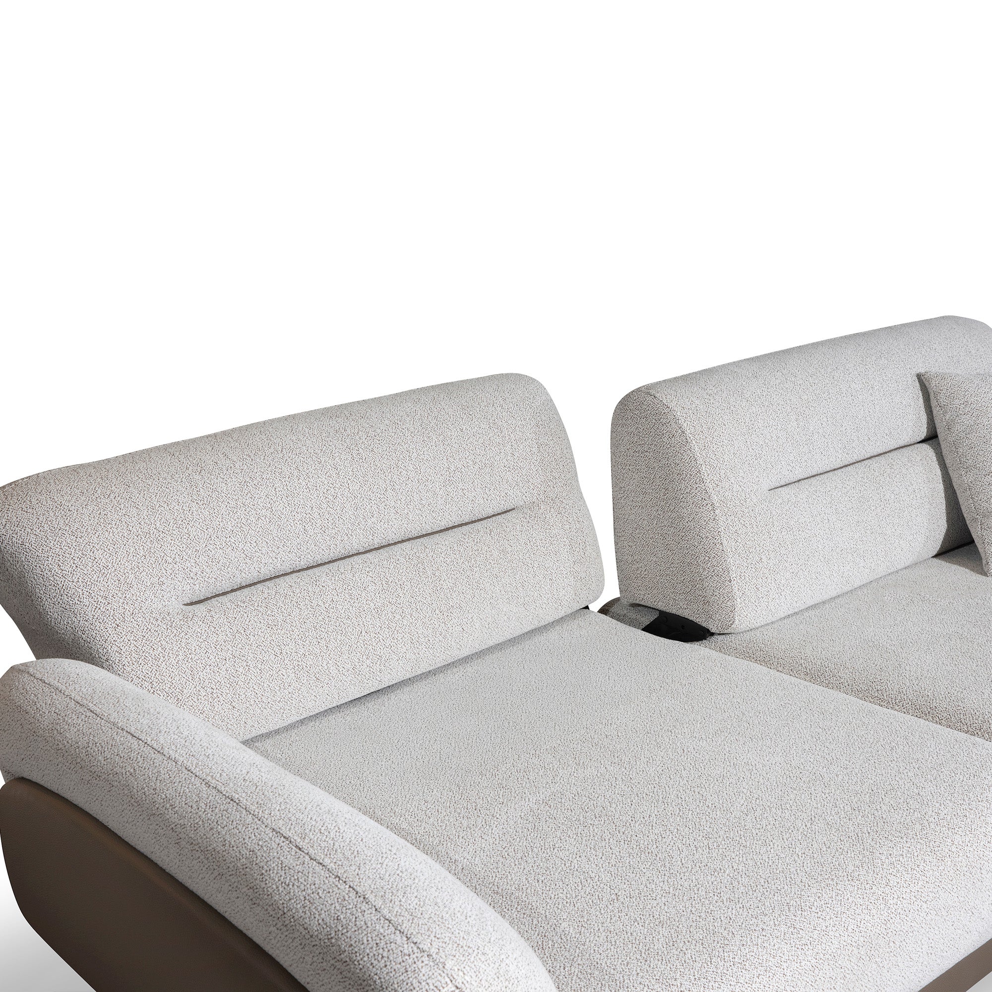 Nova - 3-seater sofa - Beige and Brown