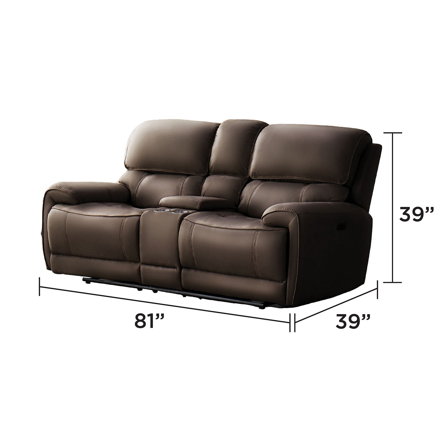 Ravella - Causeuse Inclinable Électrique - Mocha