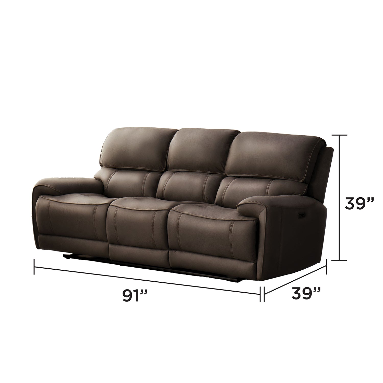 Ravella - Sofa Inclinable Électrique - Mocha