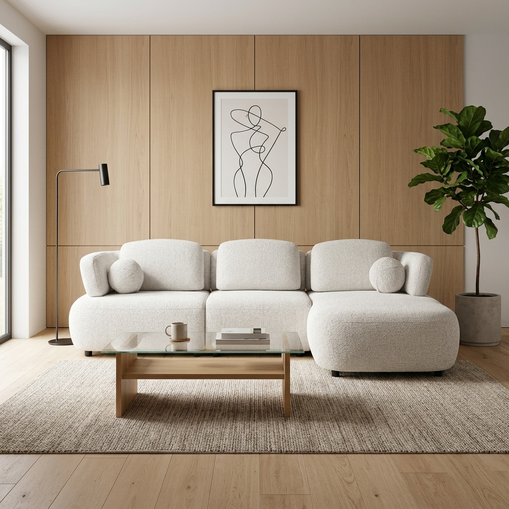 Prado - Sectional Sofa - Beige Fabric