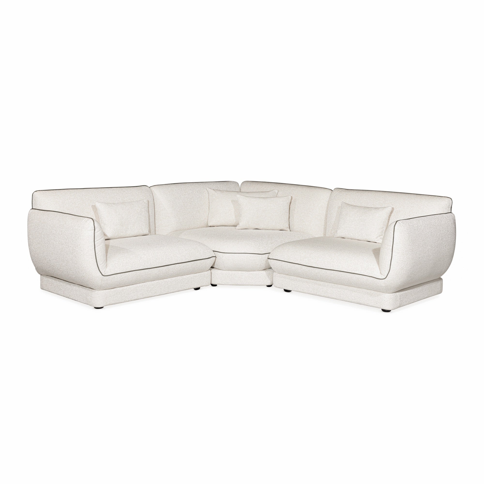 Loretta - Sectional - Beige Fabric