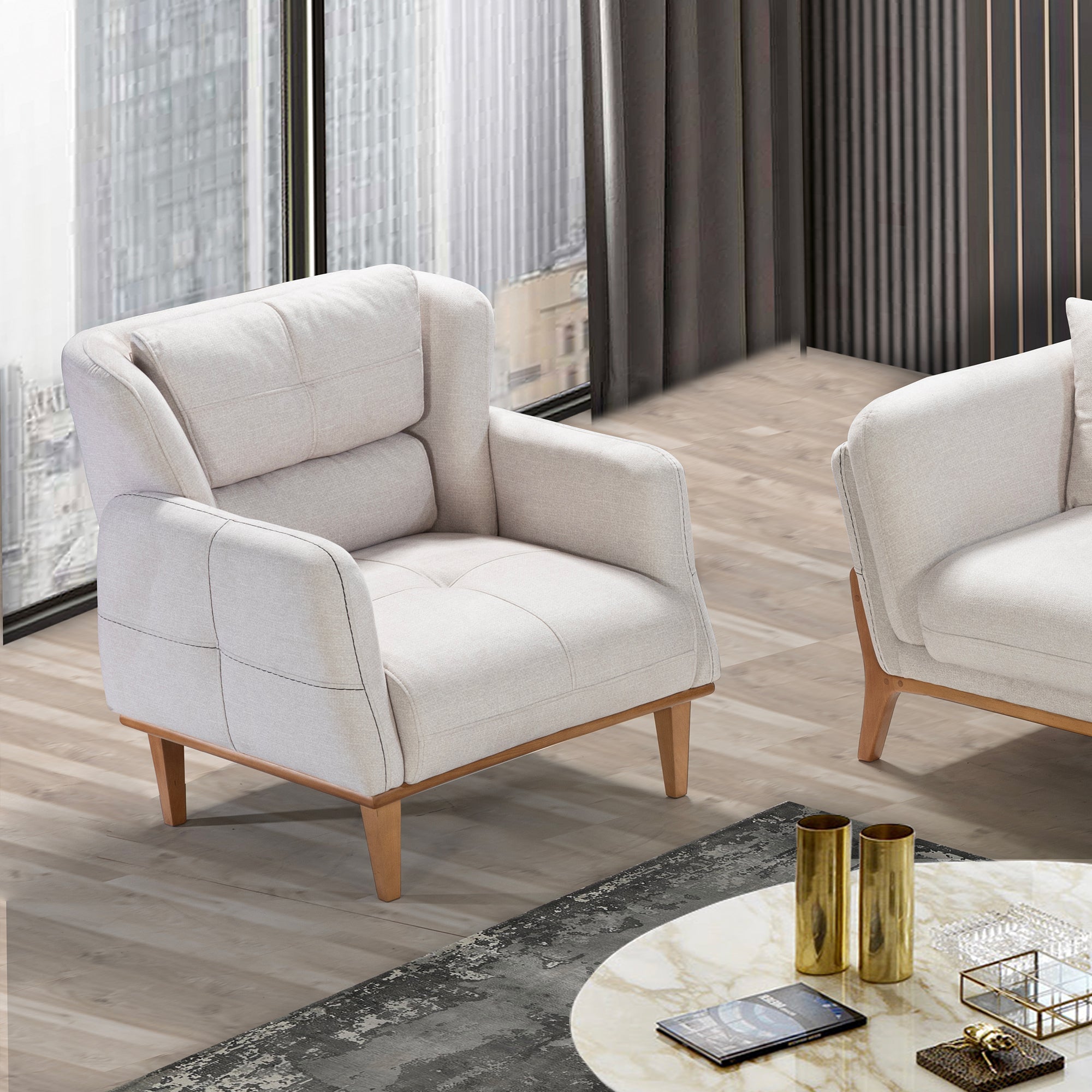 Relax - Armchair - Beige Fabric