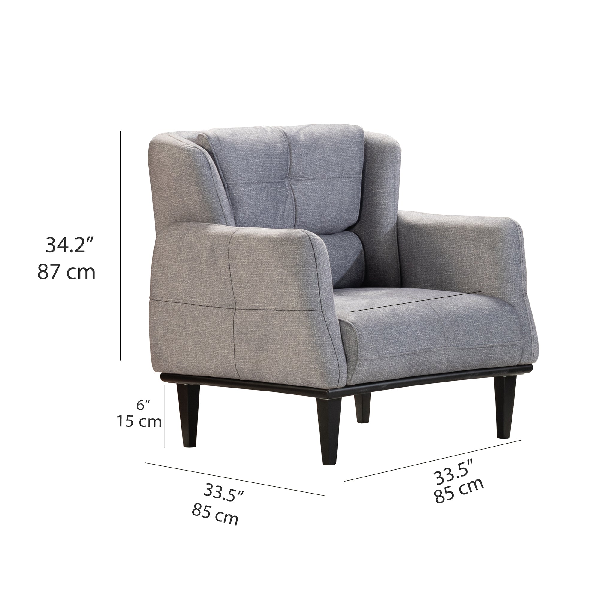 Relax - Armchair - Grey Fabric