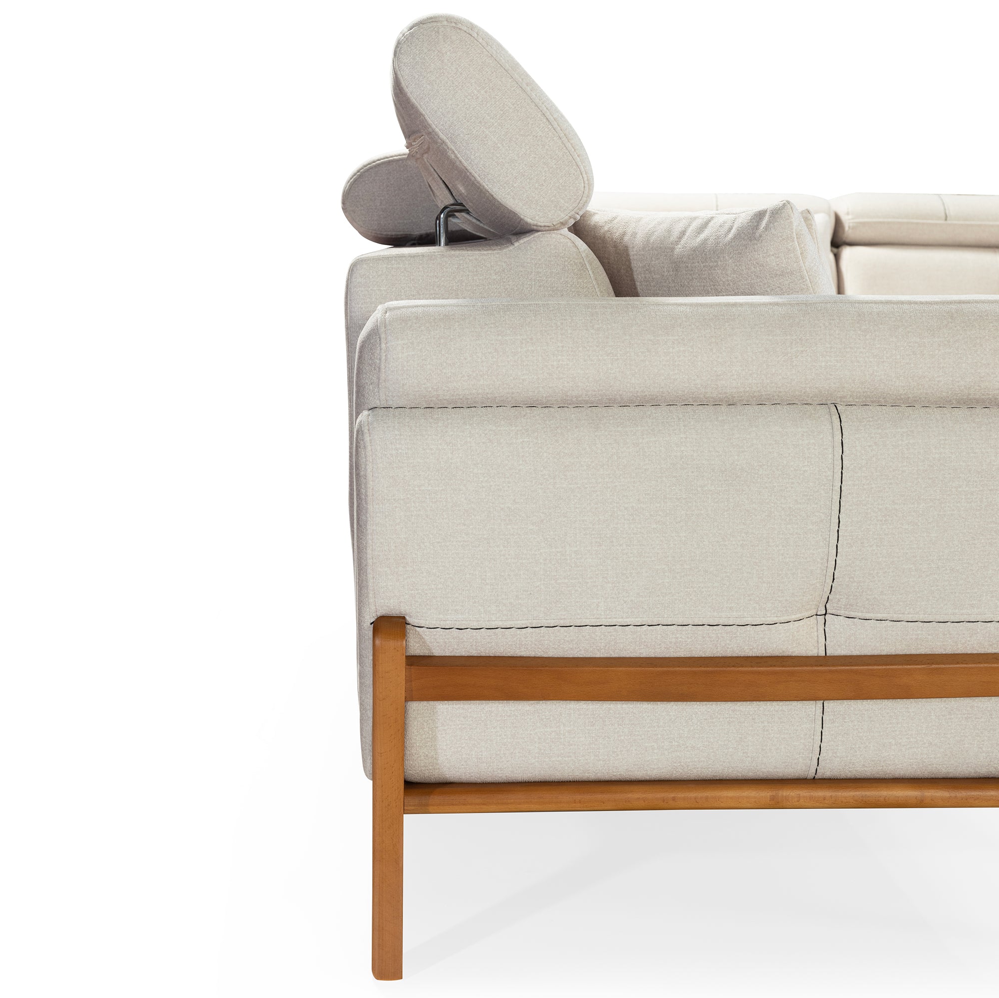 Relax - Motorized Sectional Sofa - Beige Fabric