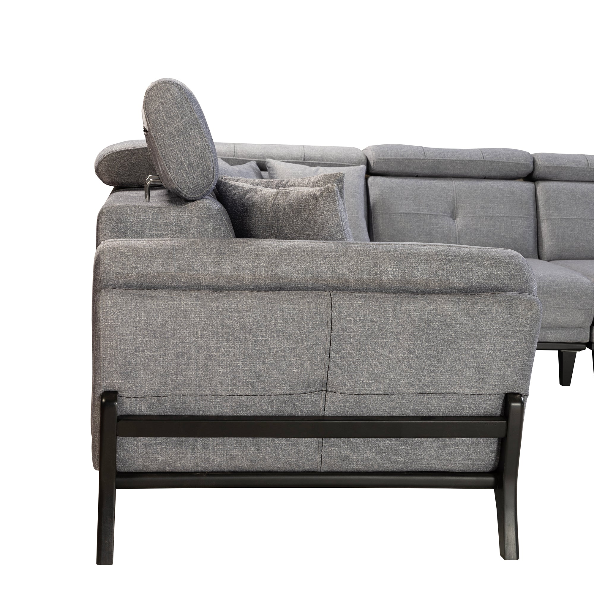 Relax - Sectional Sofa - Motorized - Gray Fabric