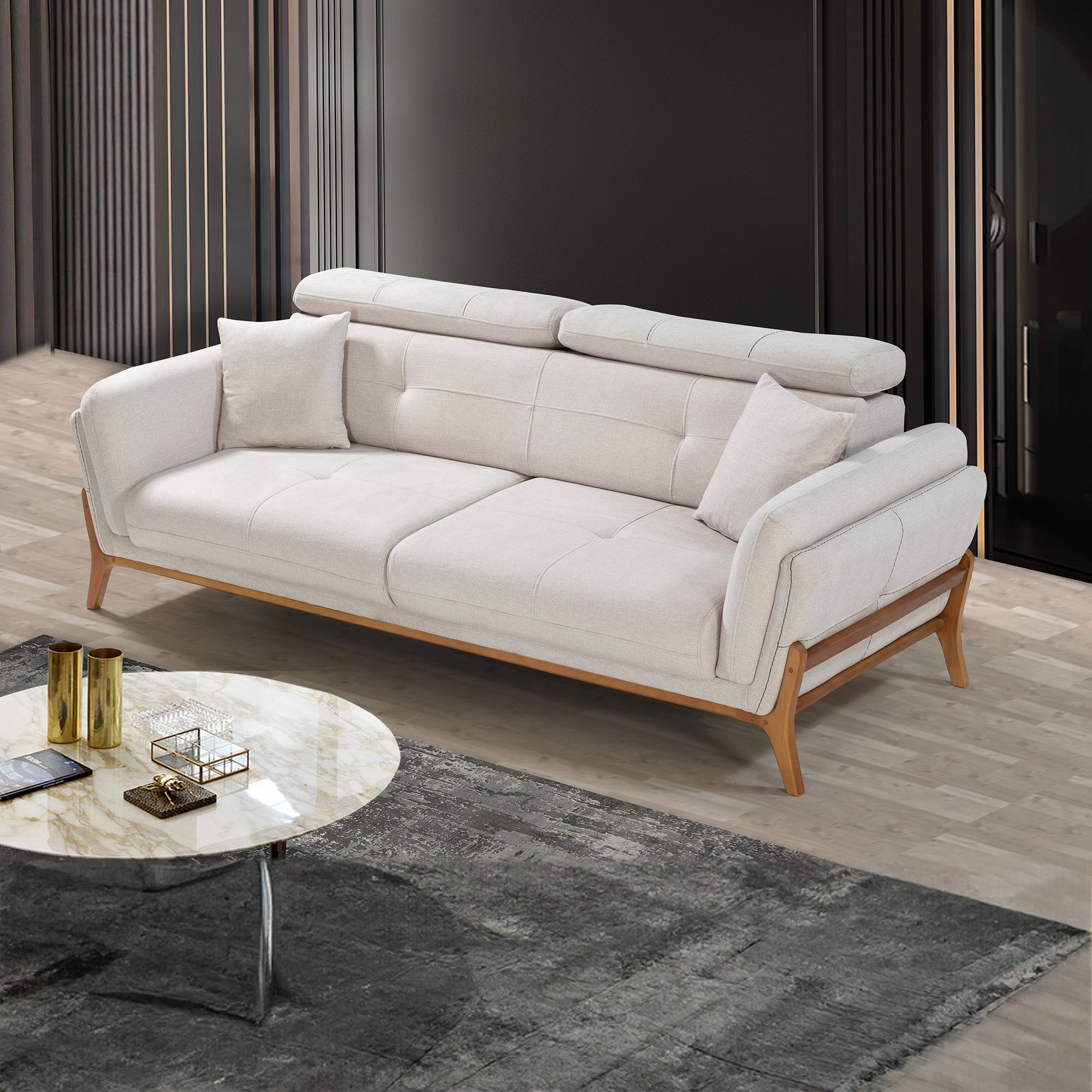 Relax - 3-Seater Sofa - Beige Fabric