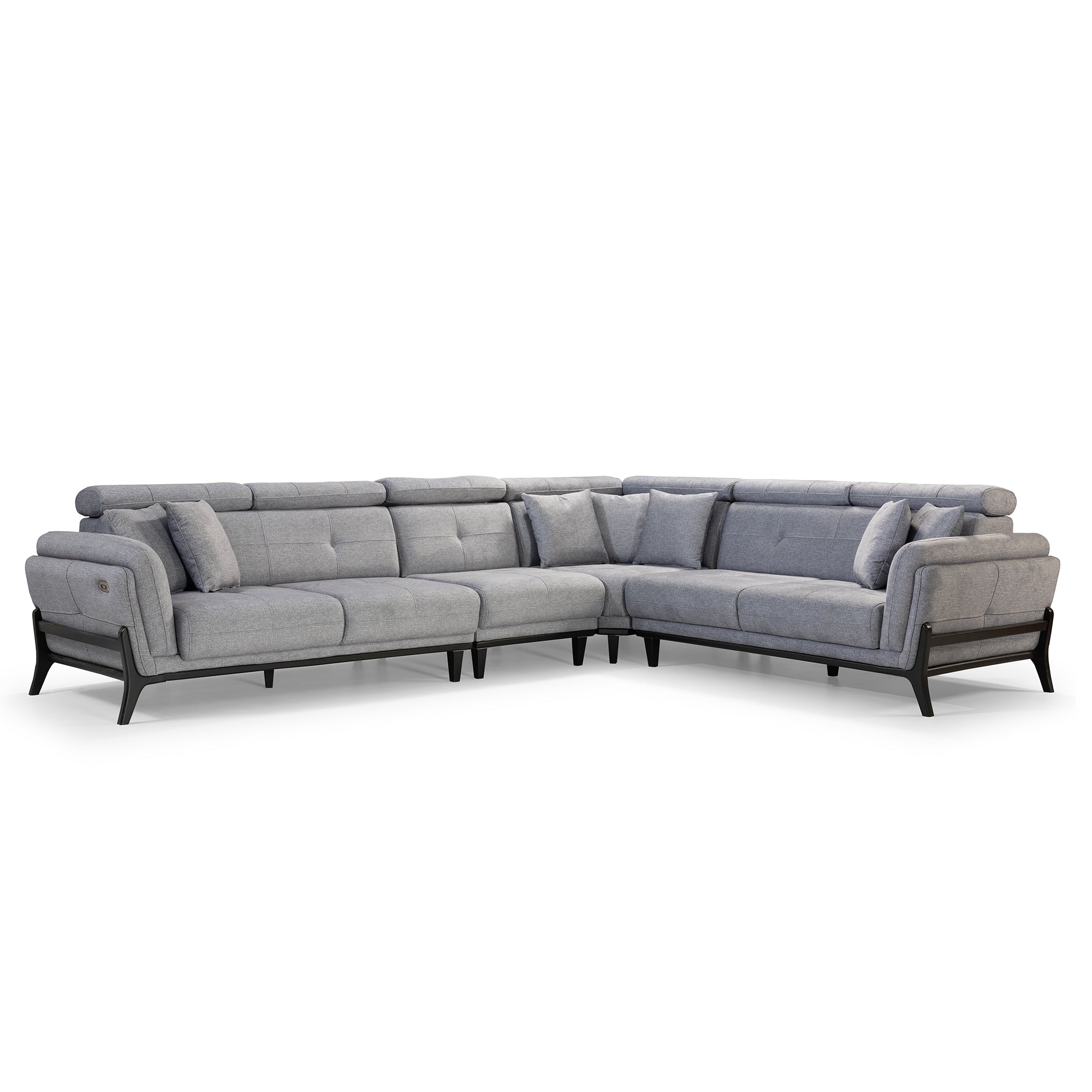 Relax - Sectional Sofa - Motorized - Gray Fabric