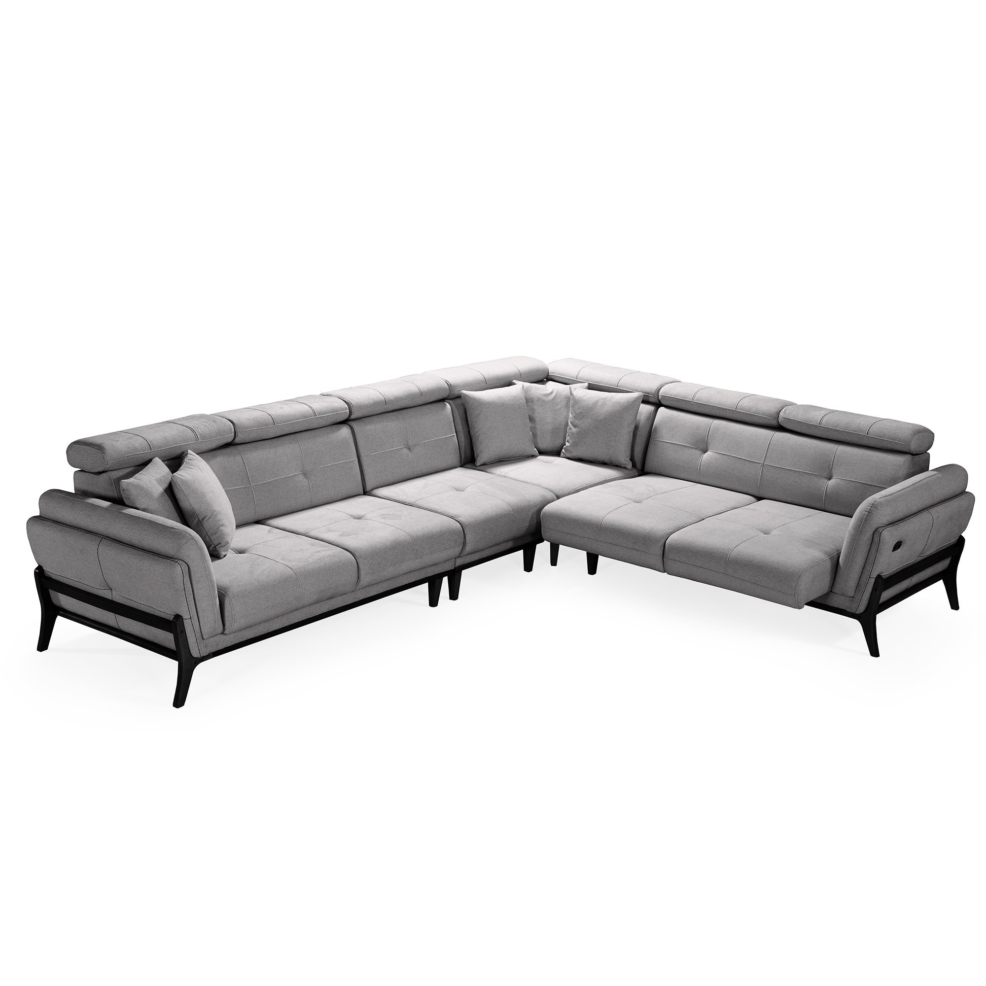 Relax - Sectional Sofa - Motorized - Gray Fabric