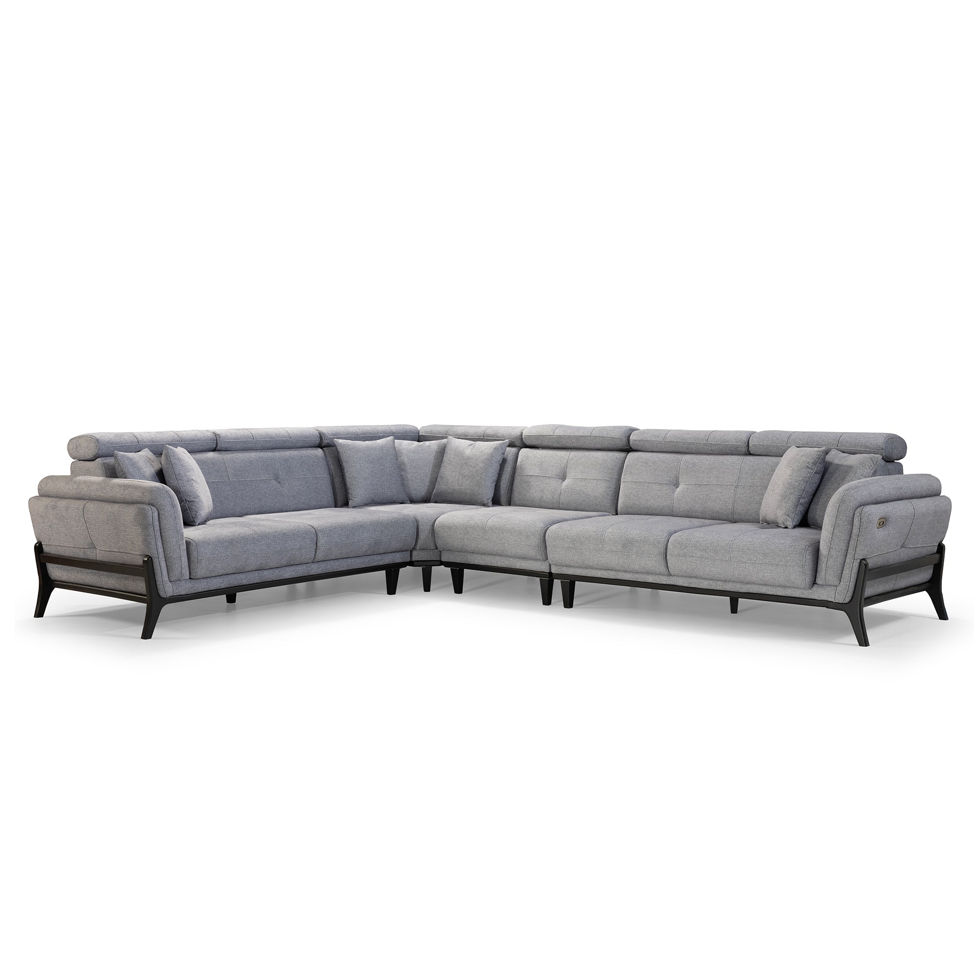 Relax - Sectional Sofa - Motorized - Gray Fabric