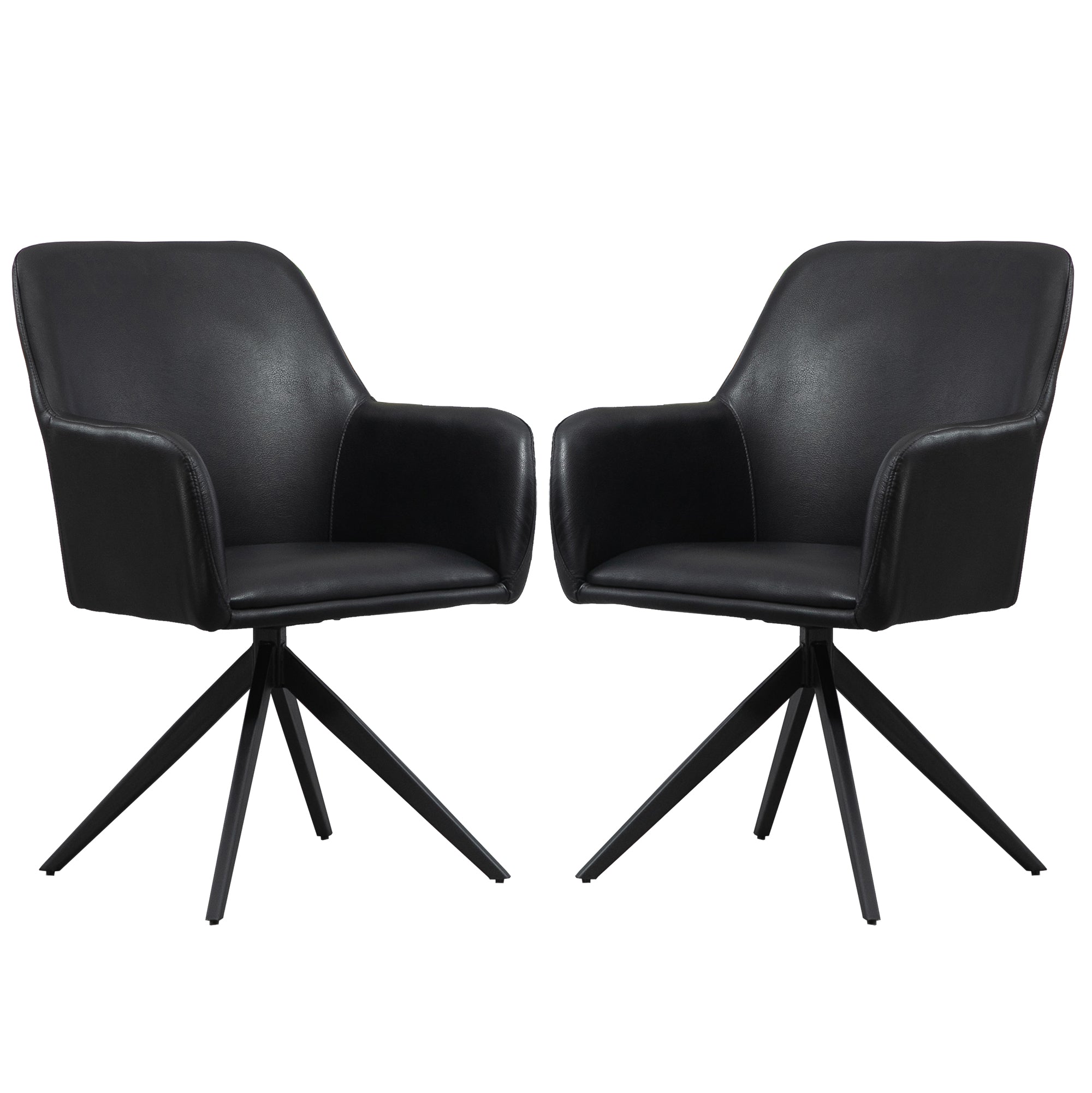 Cléo - Dining Chair - Black PU Leather