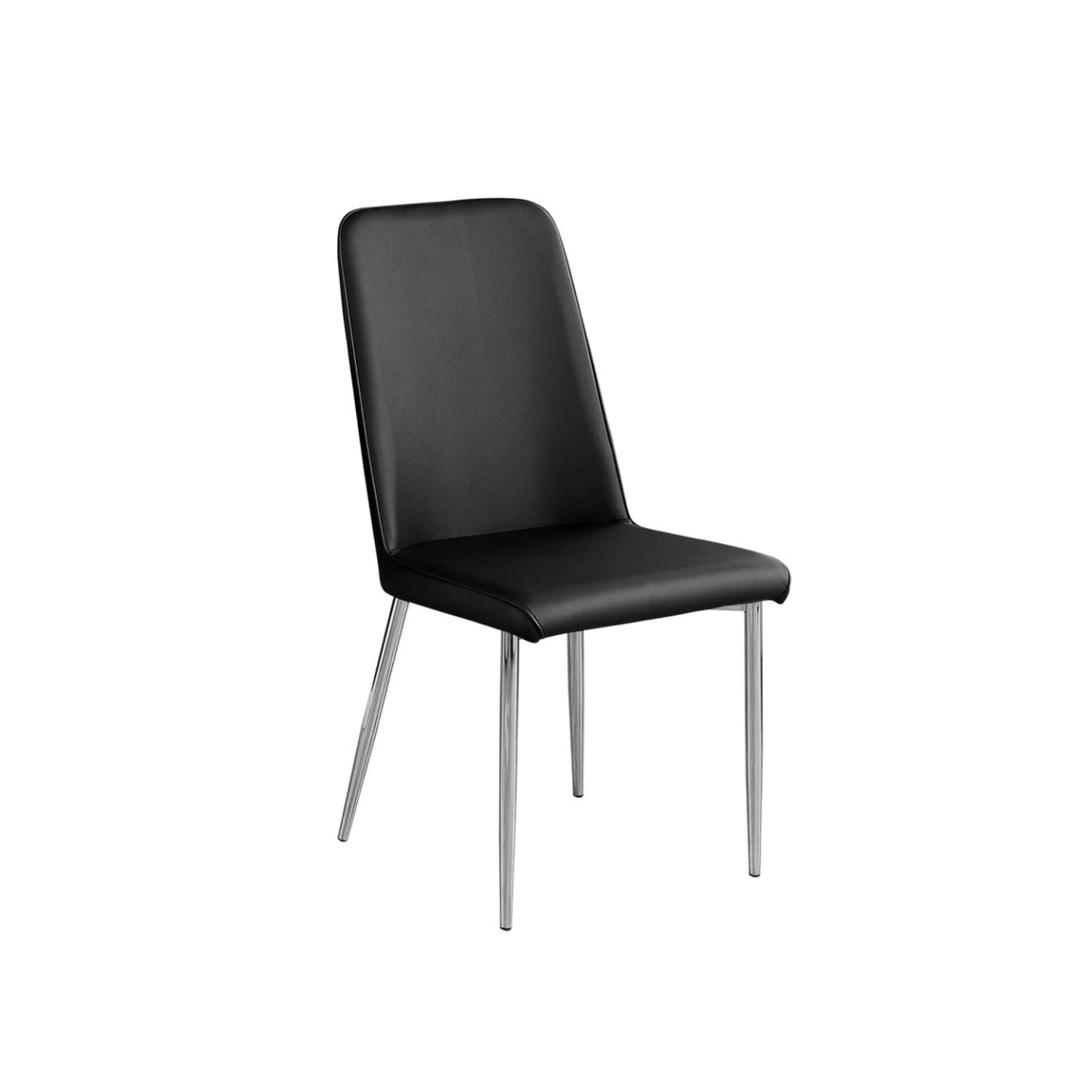 Elyse - Chaise de Salle à Manger - Simili-Cuir Noir