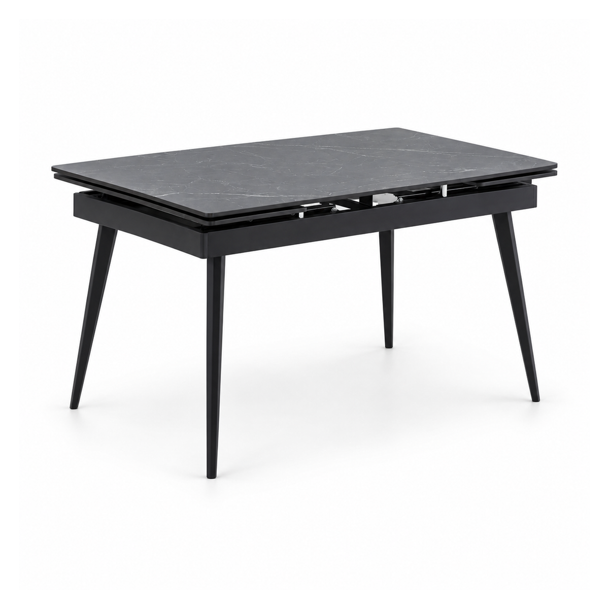 Fallon - Extendable Dining Table - Grey Marble and Black