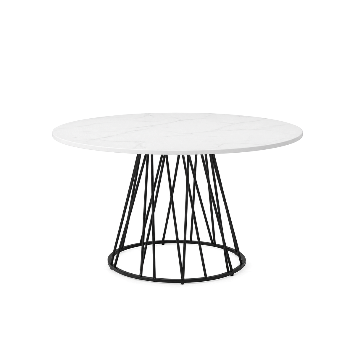 Pina - Table à manger Ronde - Blanc