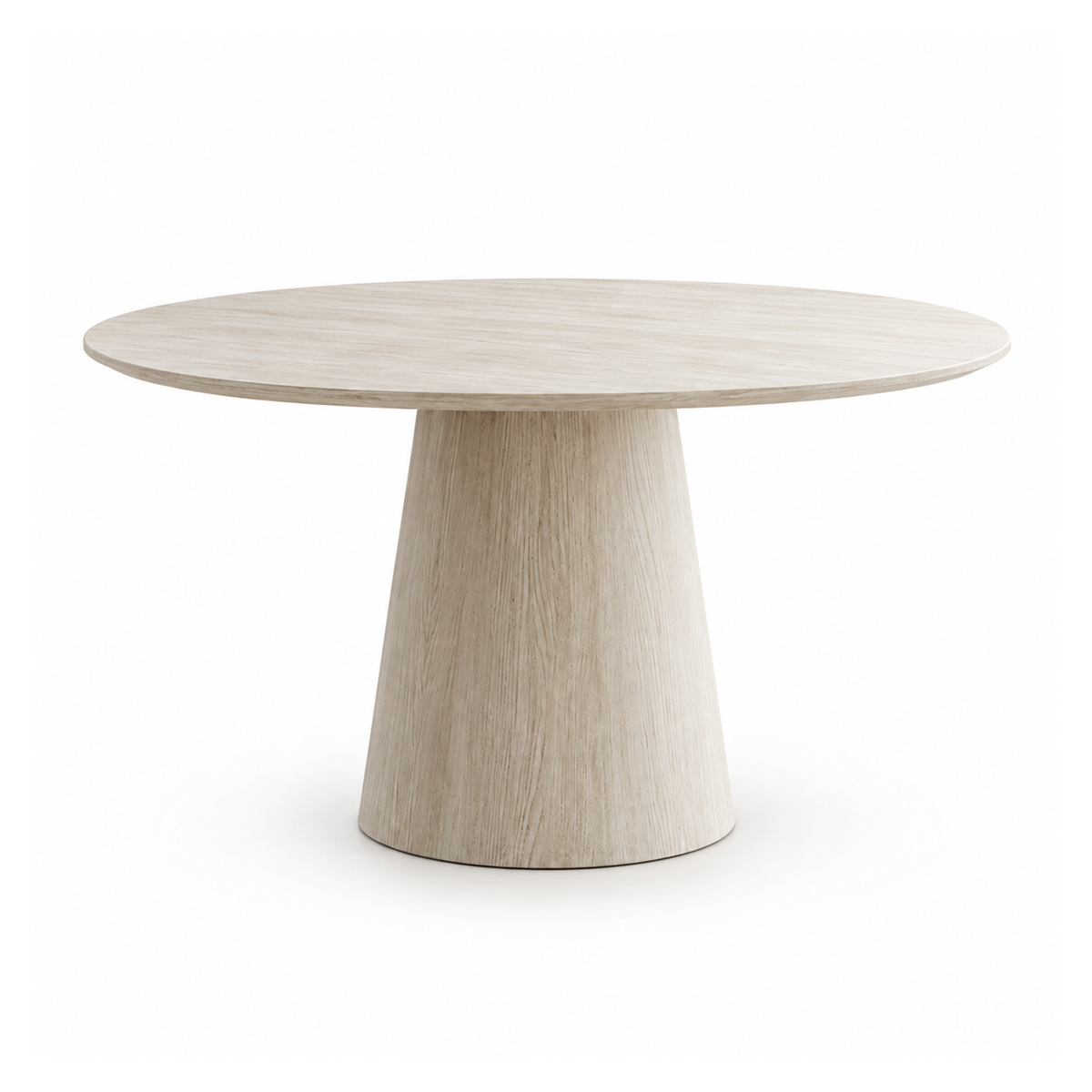 Mercer - Round Dining Table - Light Travertine