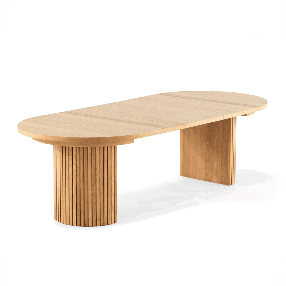 Transformer - Table à manger Ronde - Chêne Scandinave