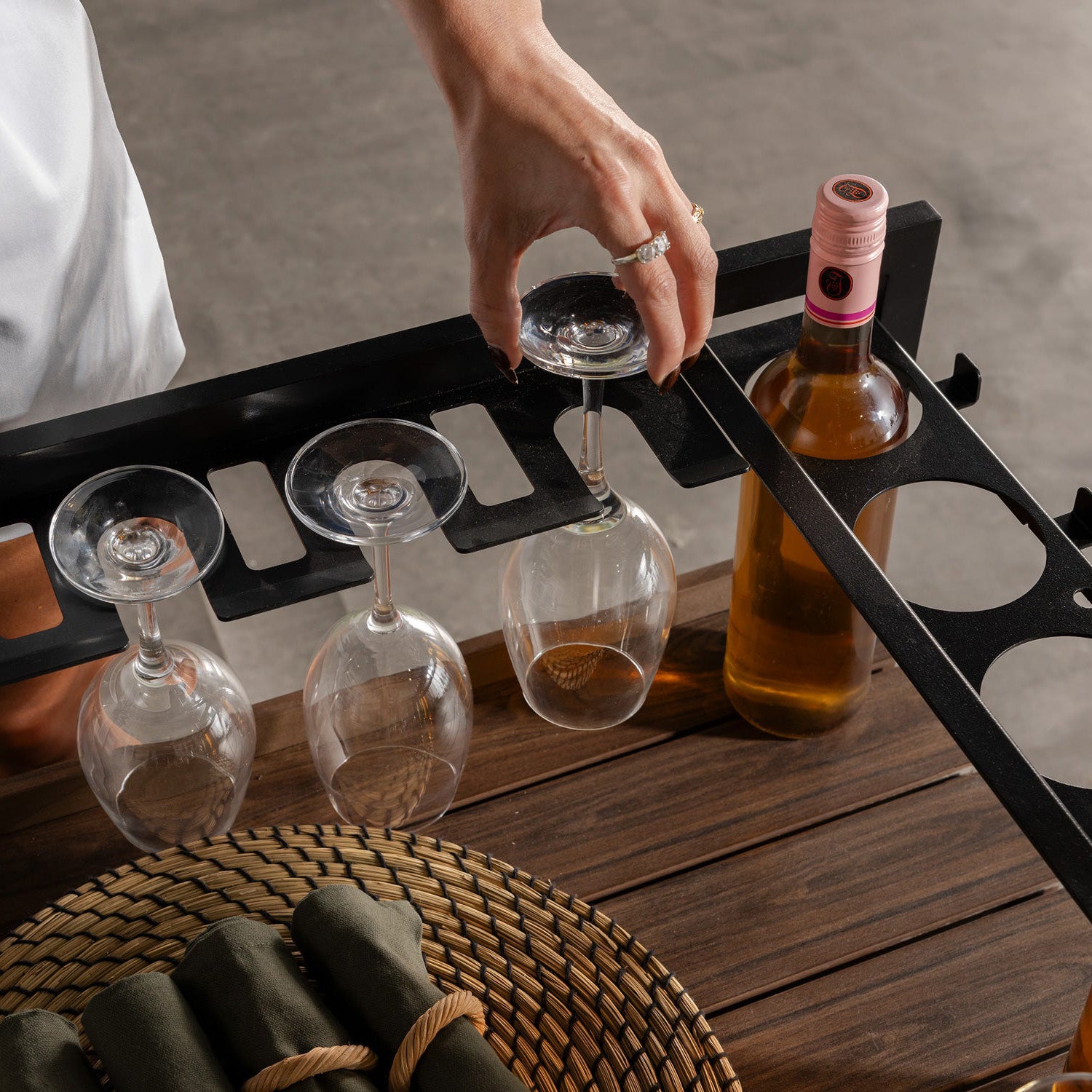 Transformer - Outdoor Bar Cart - Dark Walnut