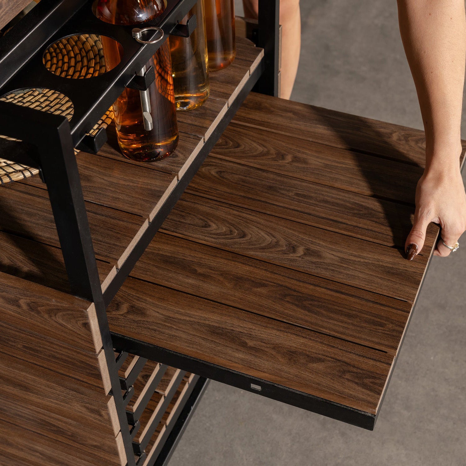 Transformer - Outdoor Bar Cart - Dark Walnut