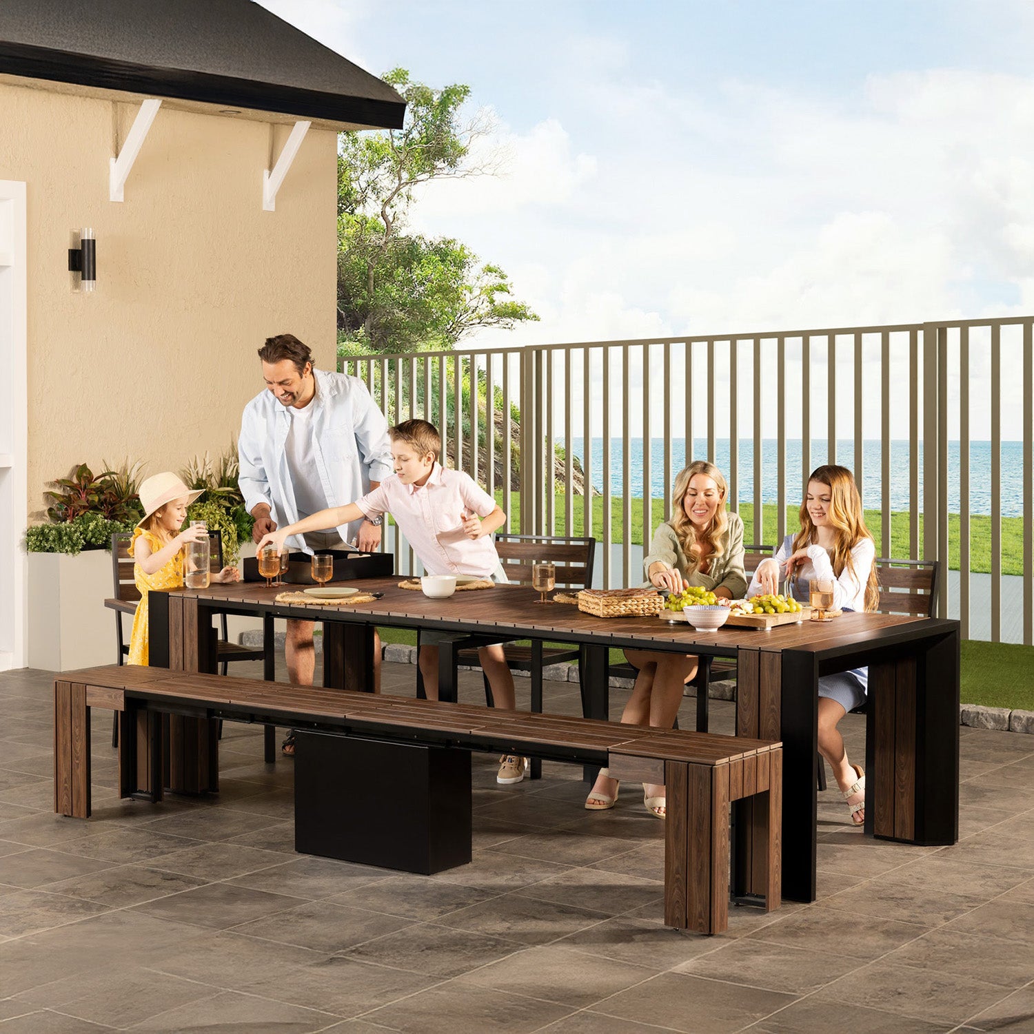 Transformer - Outdoor Table - Dark Walnut