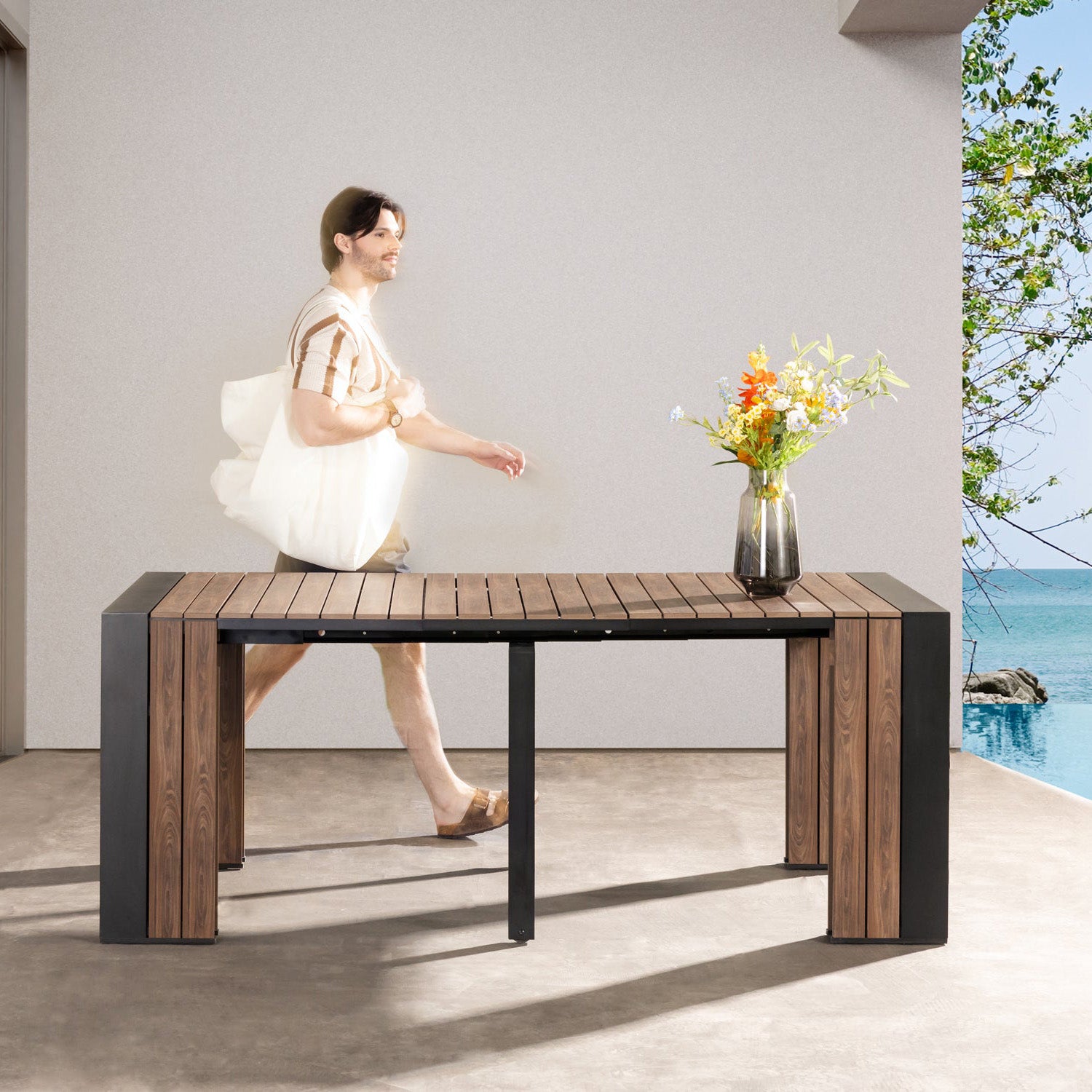 Transformer - Outdoor Table - Dark Walnut