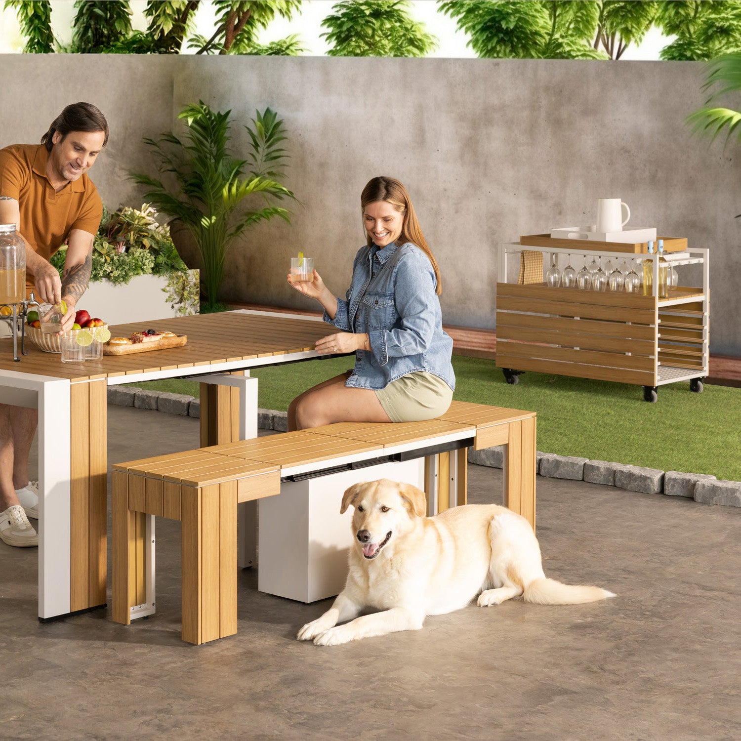 Transformer - Outdoor Bar Cart - Oak