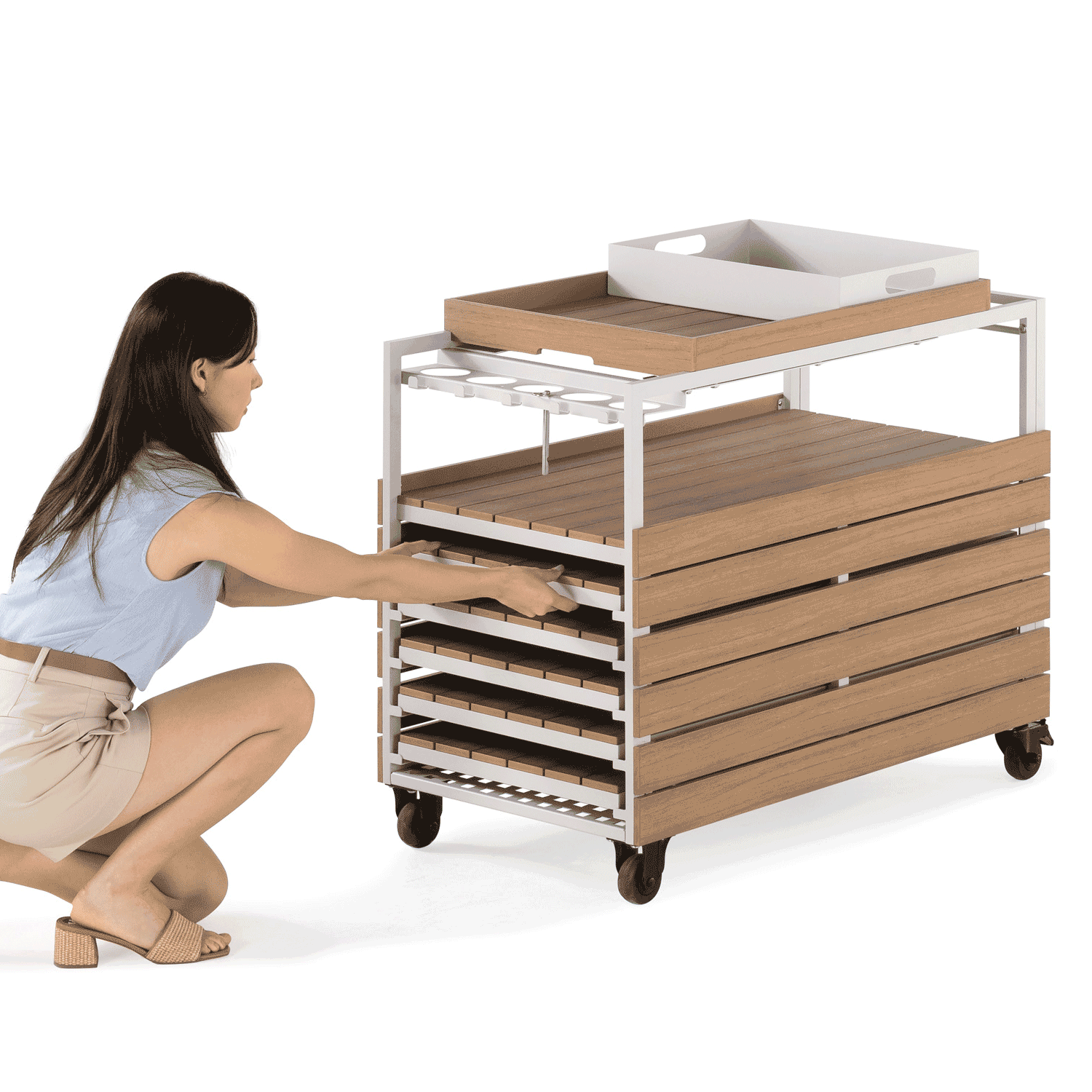 Transformer - Outdoor Bar Cart - Oak