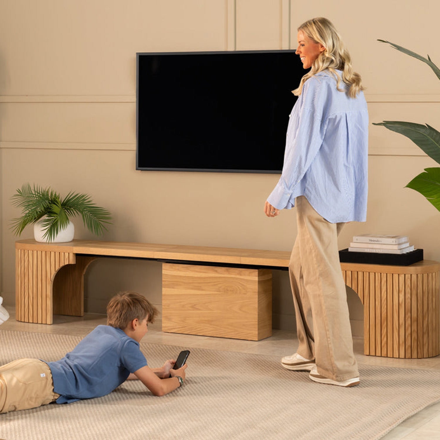 Transformer - Banc Rond - Chêne Scandinave