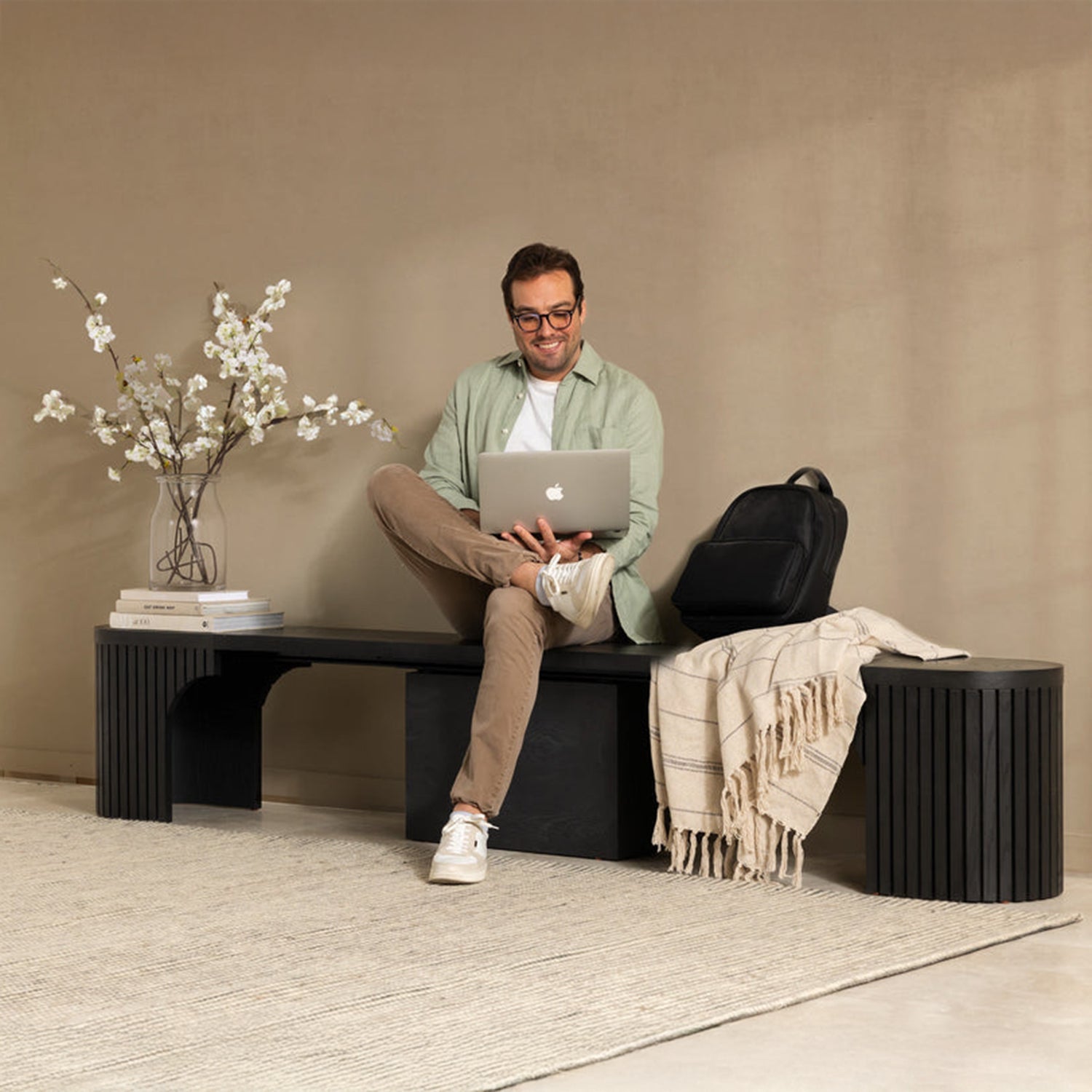 Transformer - Banc Rond - Hickory fumé