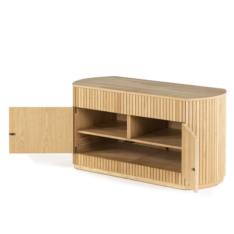 Transformer - Buffet Rond - Chêne Scandinave