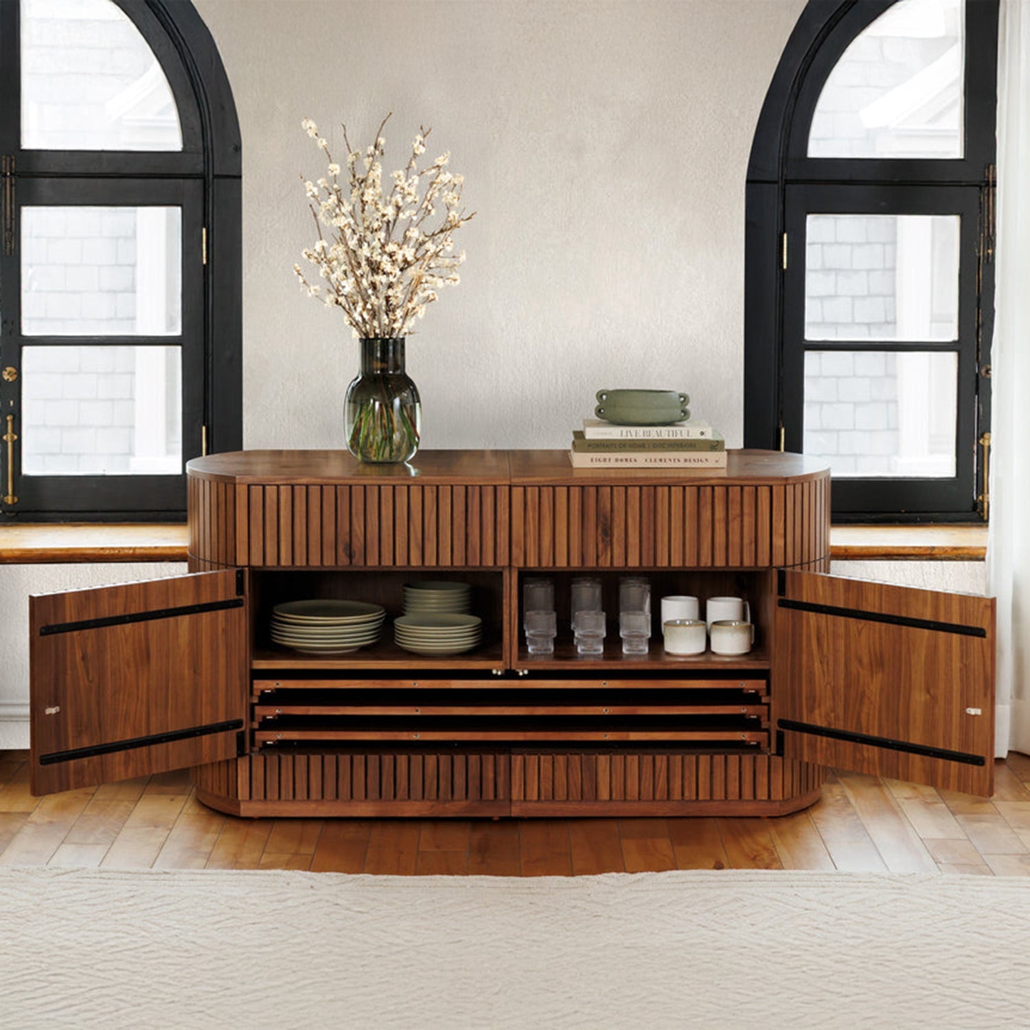 Transformer - Buffet Rond - Noyer Royale