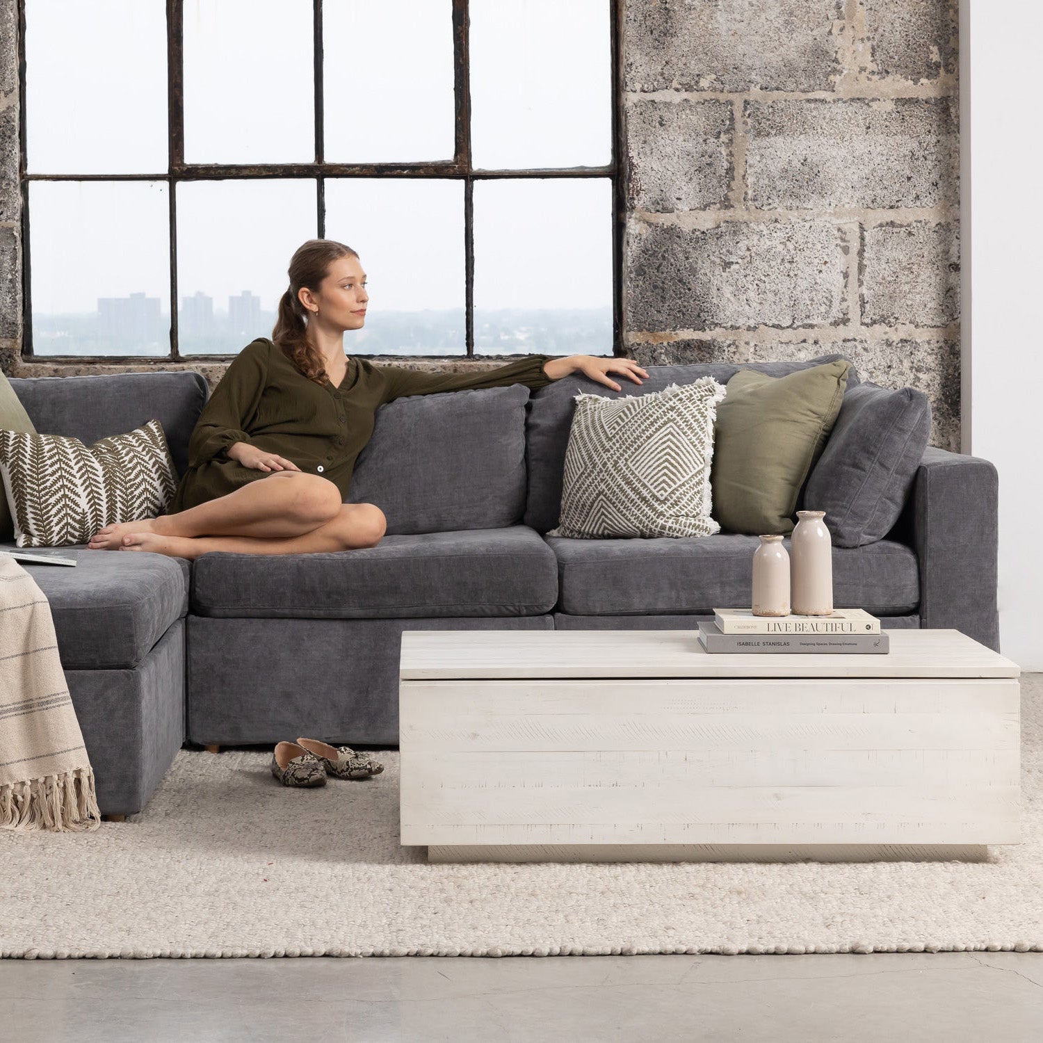 Transformer - Coffee Table with Panel Storage - Canadian Birch