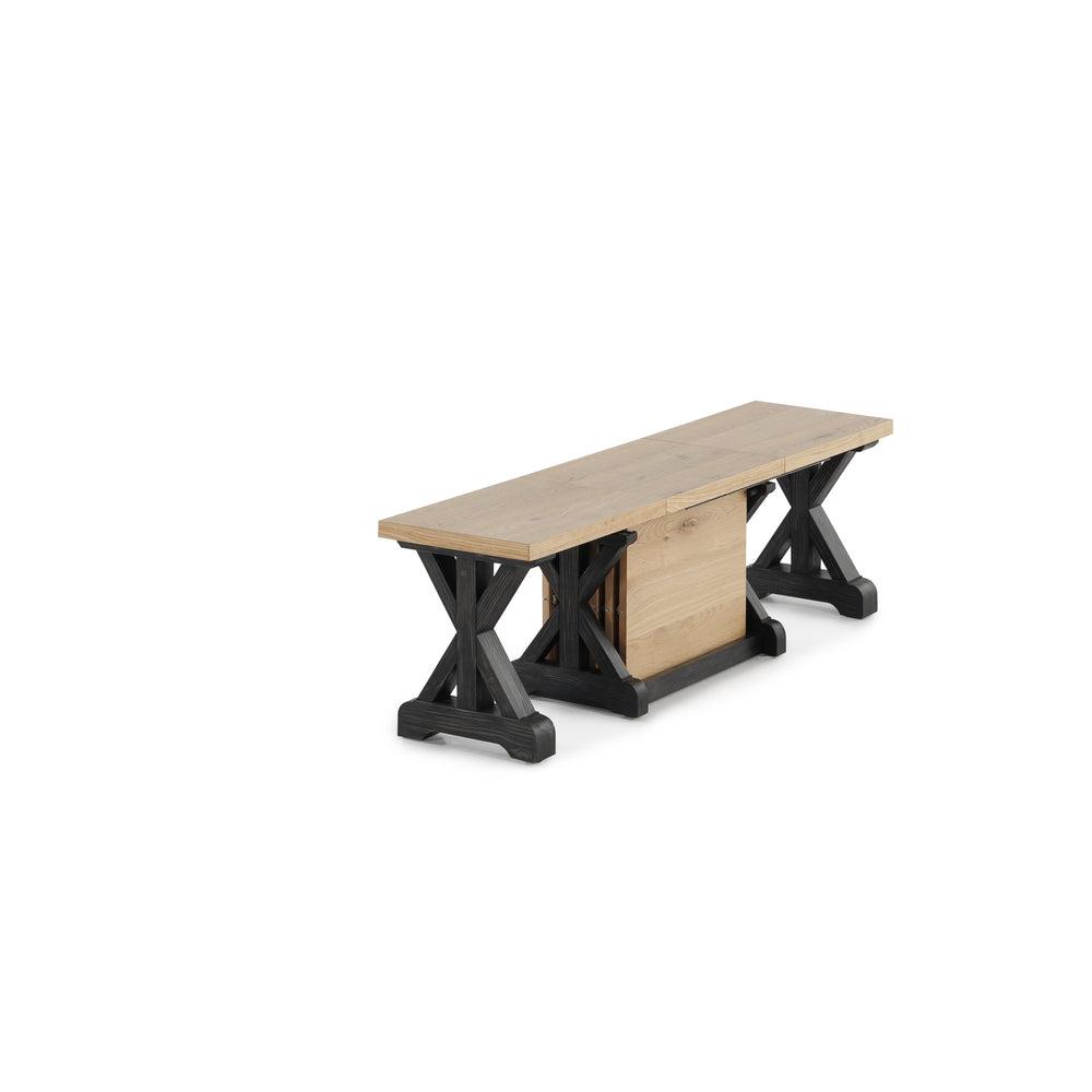 Transformer - Banc Gather - Chêne belge / Noir patiné - vue 3