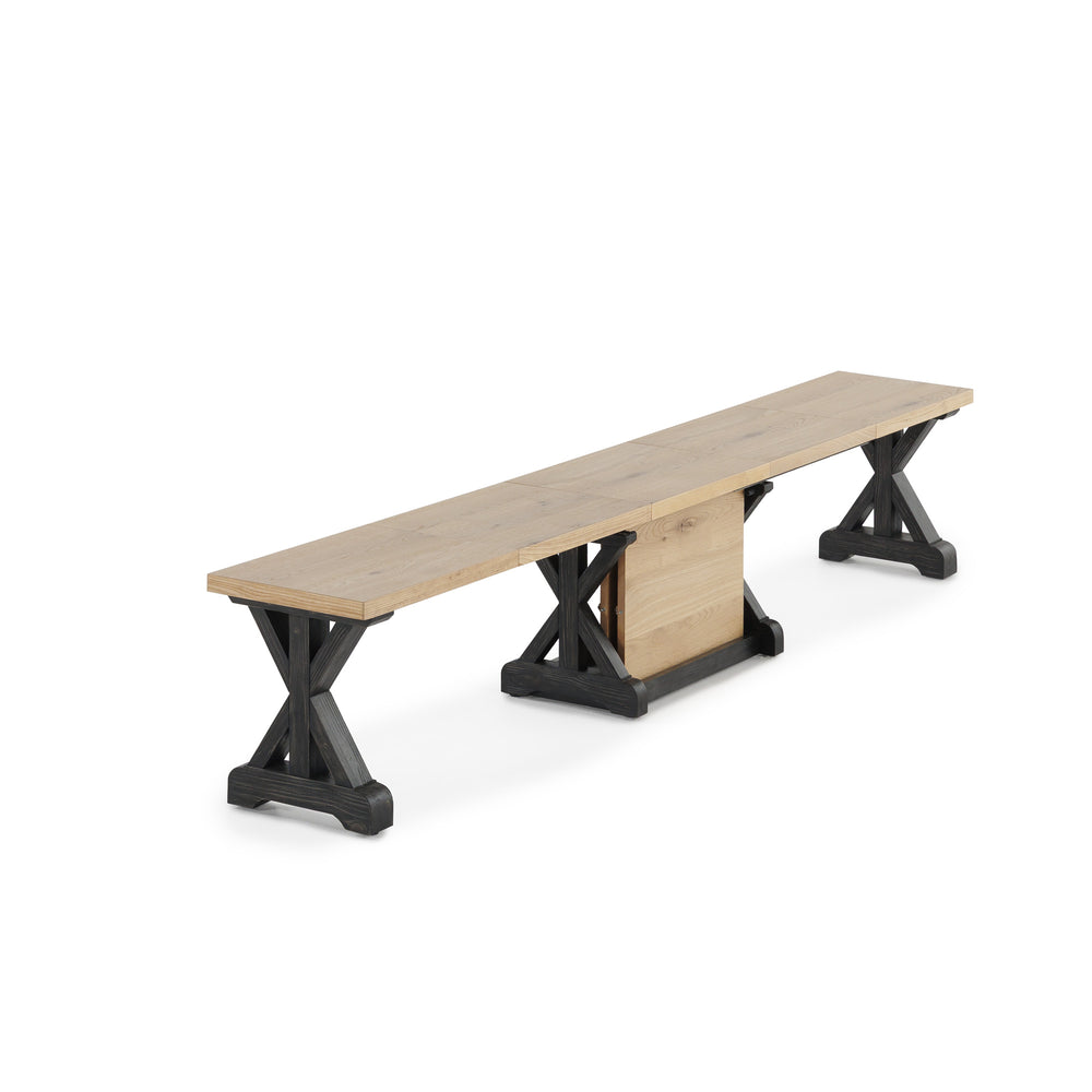 Transformer - Banc Gather - Chêne belge / Noir patiné - vue 5