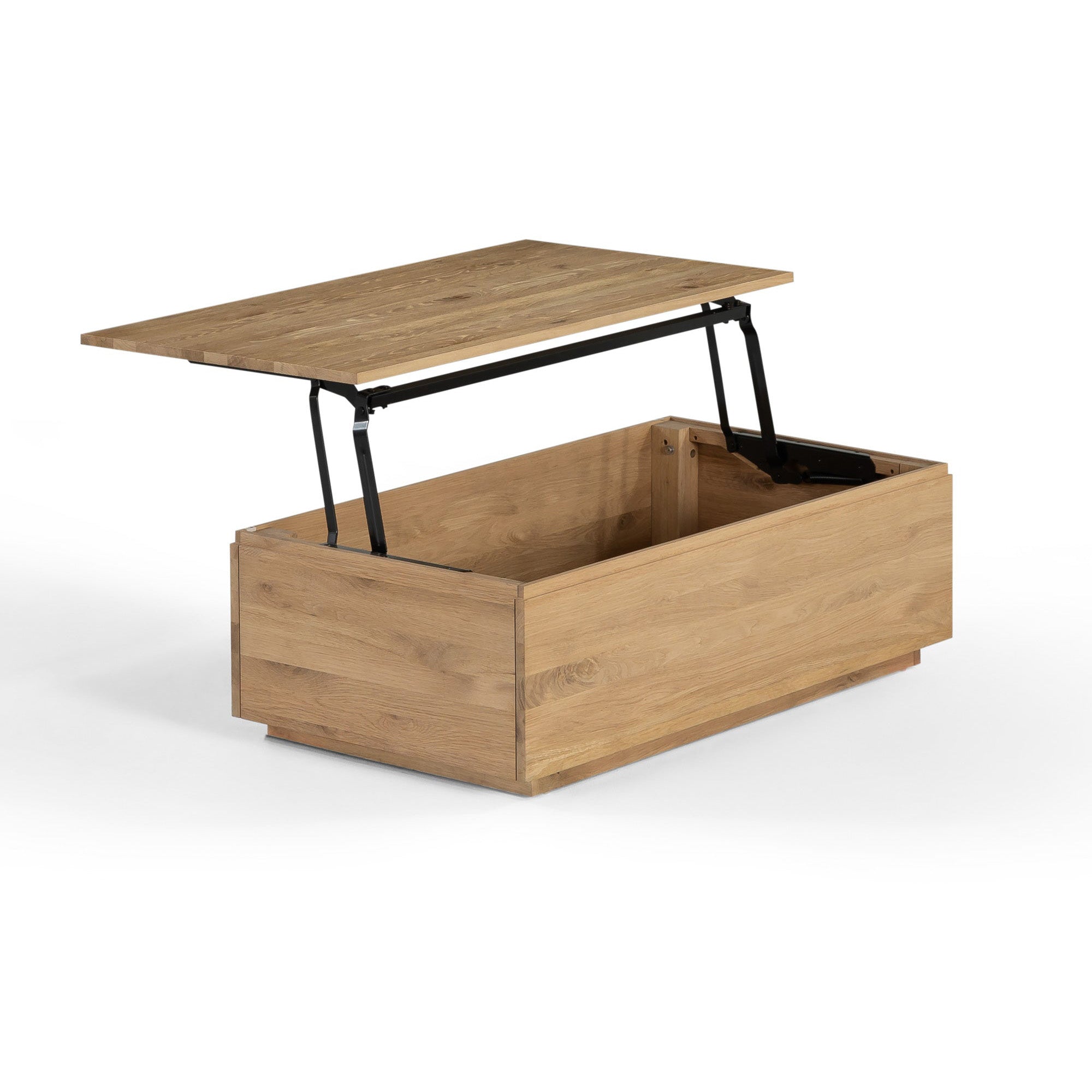 Transformer - Coffee table with panel storage - Scandinavian oak
